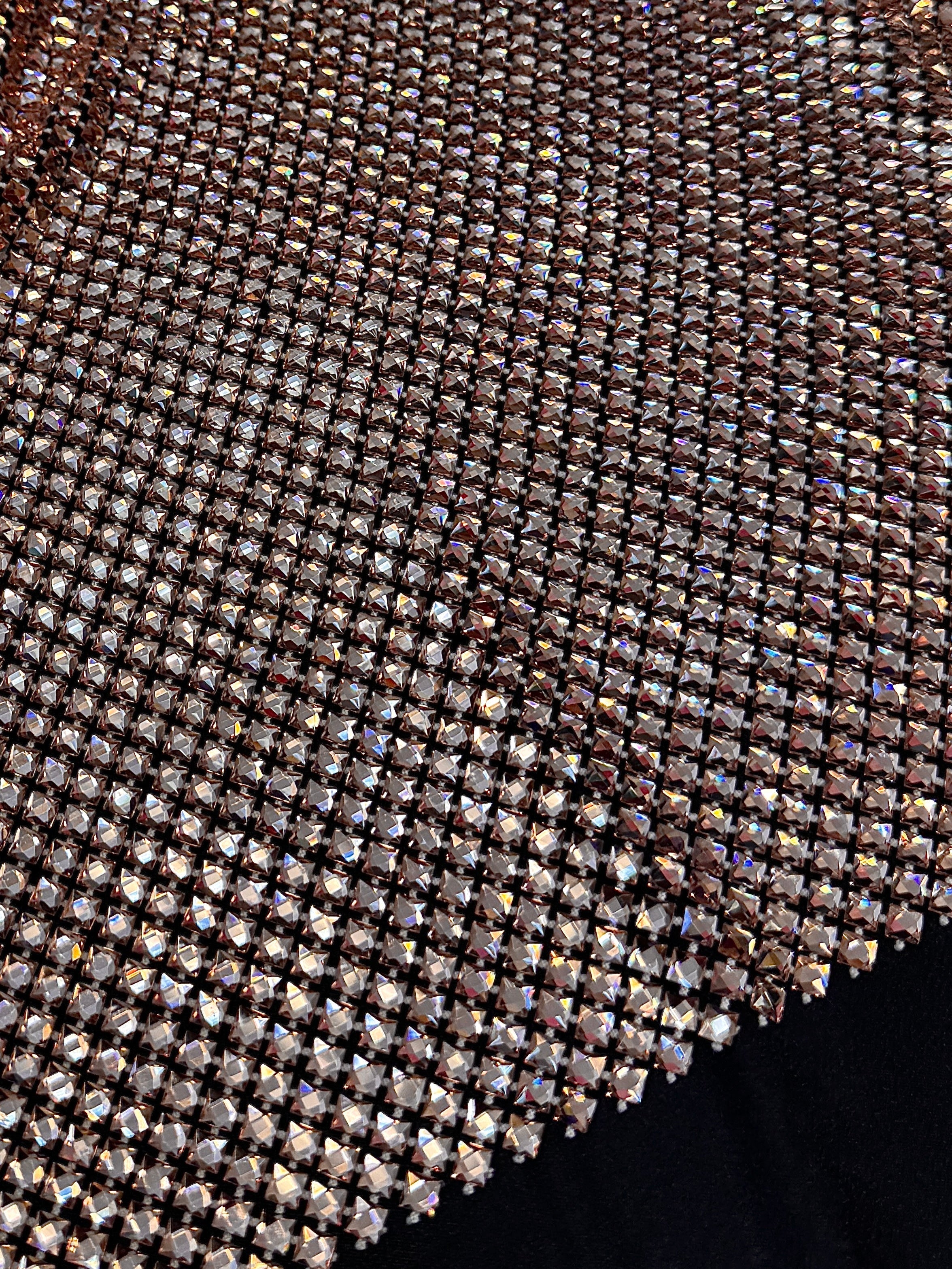 Blush Luxury Rhinestone Mesh, Rhinestone Mesh Fabric, Crystal Mesh Fabric, Beaded Mesh Fabric, Embellished Mesh Fabric, Sequin Mesh Fabric, Sparkle Mesh Fabric
