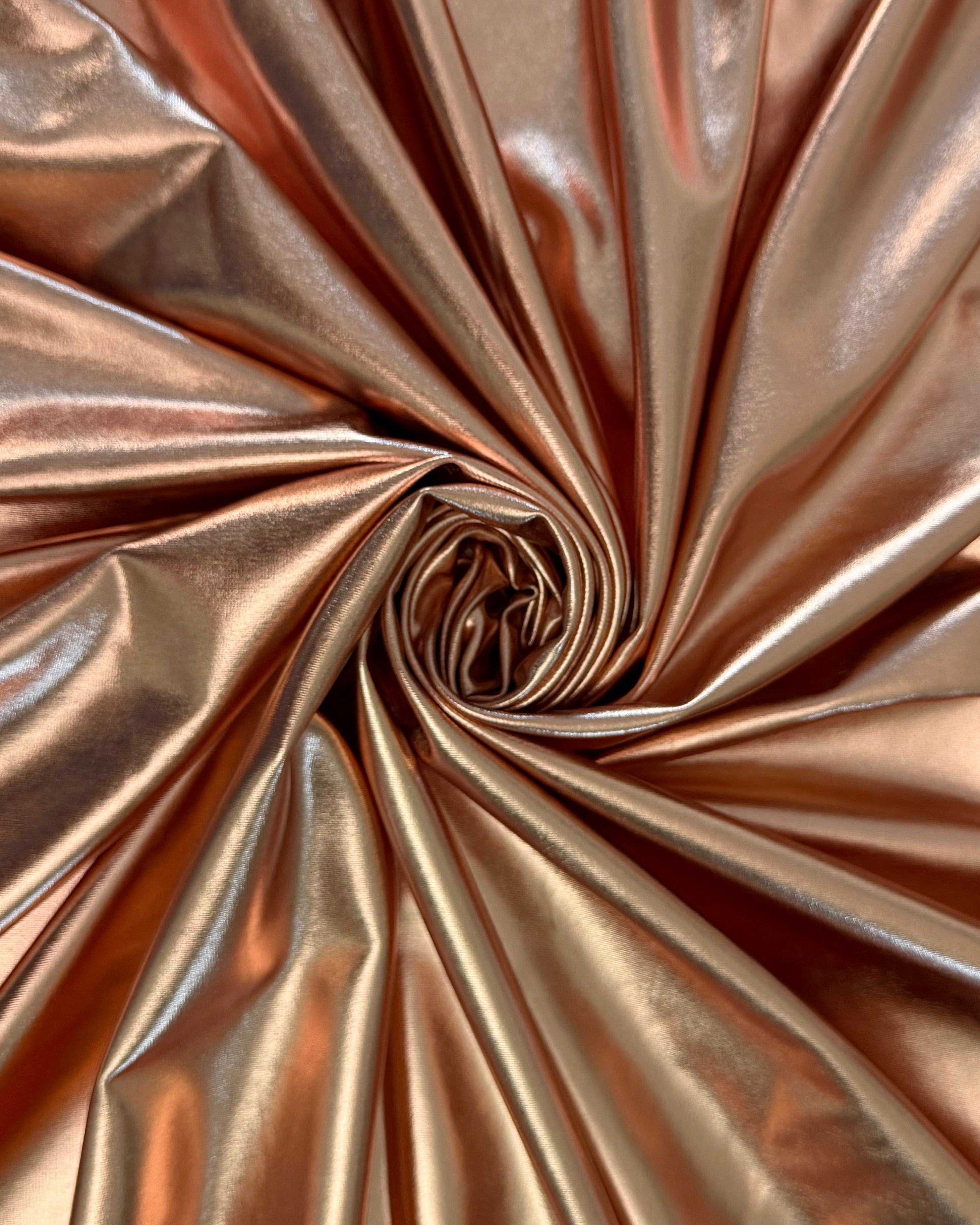 Copper Havana Foiled Spandex, Foiled Spandex Fabric, Metallic Spandex Fabric, Shiny Spandex Fabric, Foil Stretch Fabric, Shimmer Fabric, Hologram Spandex