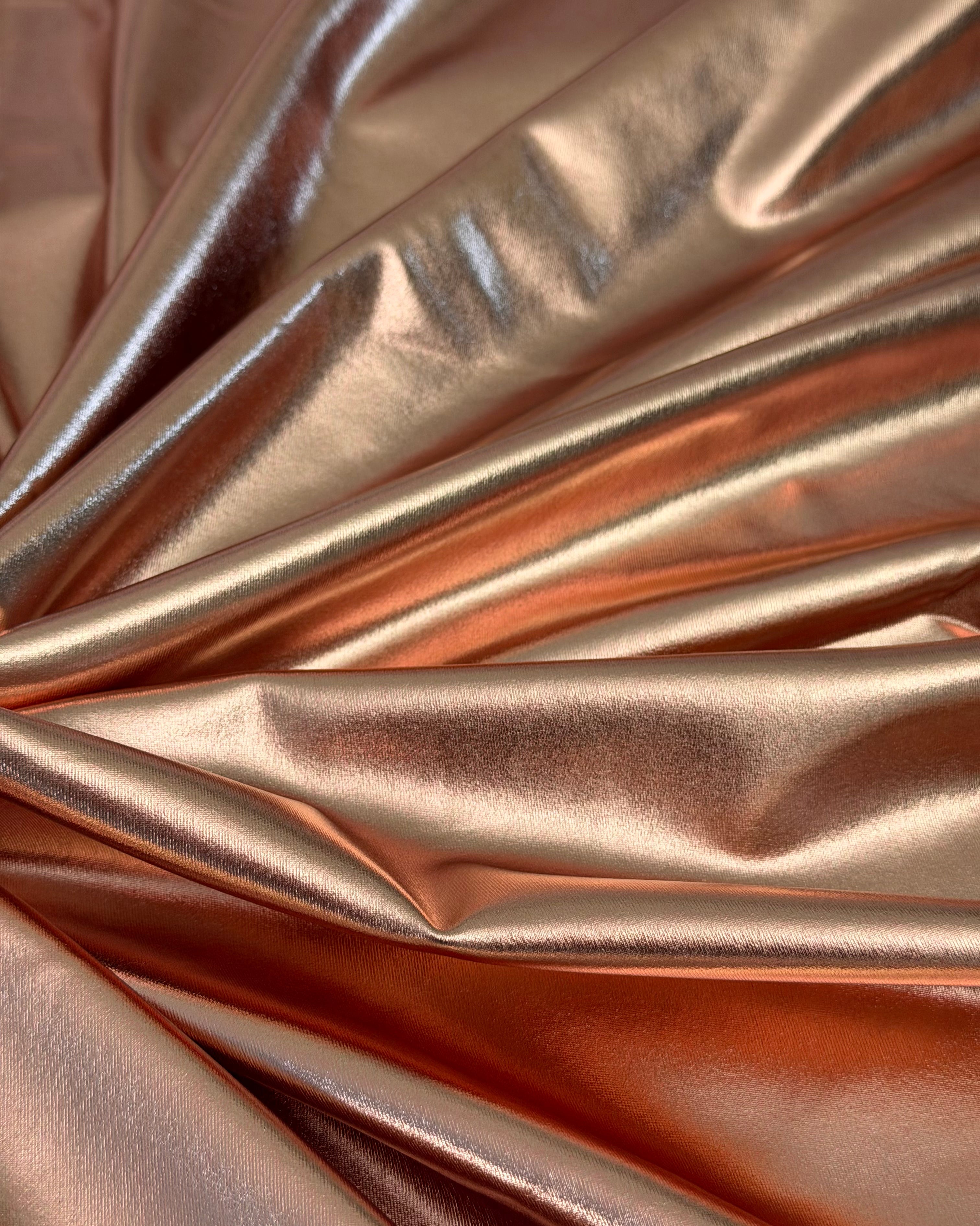 Copper Havana Foiled Spandex, Foiled Spandex Fabric, Metallic Spandex Fabric, Shiny Spandex Fabric, Foil Stretch Fabric, Shimmer Fabric, Hologram Spandex
