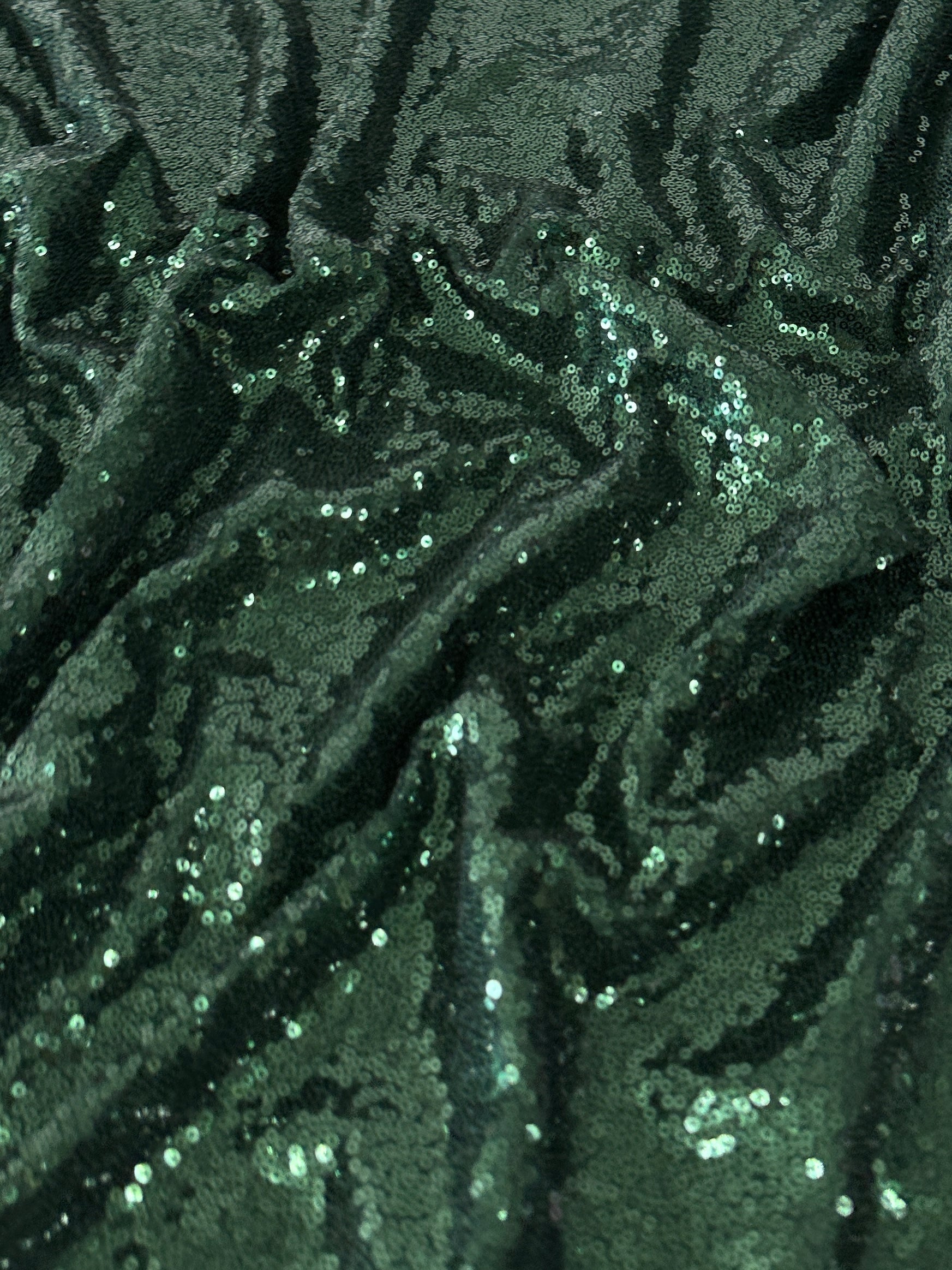 Hunter green sequins on mesh, light green sequins on mesh, green sequin on mesh, dark green sequin on mesh for woman, sequin on mesh for bride, sequin on mesh on discount, sequin on mesh on sale, premium sequin on mesh, kiki textile sequin on mesh, sequin on mesh for party wear