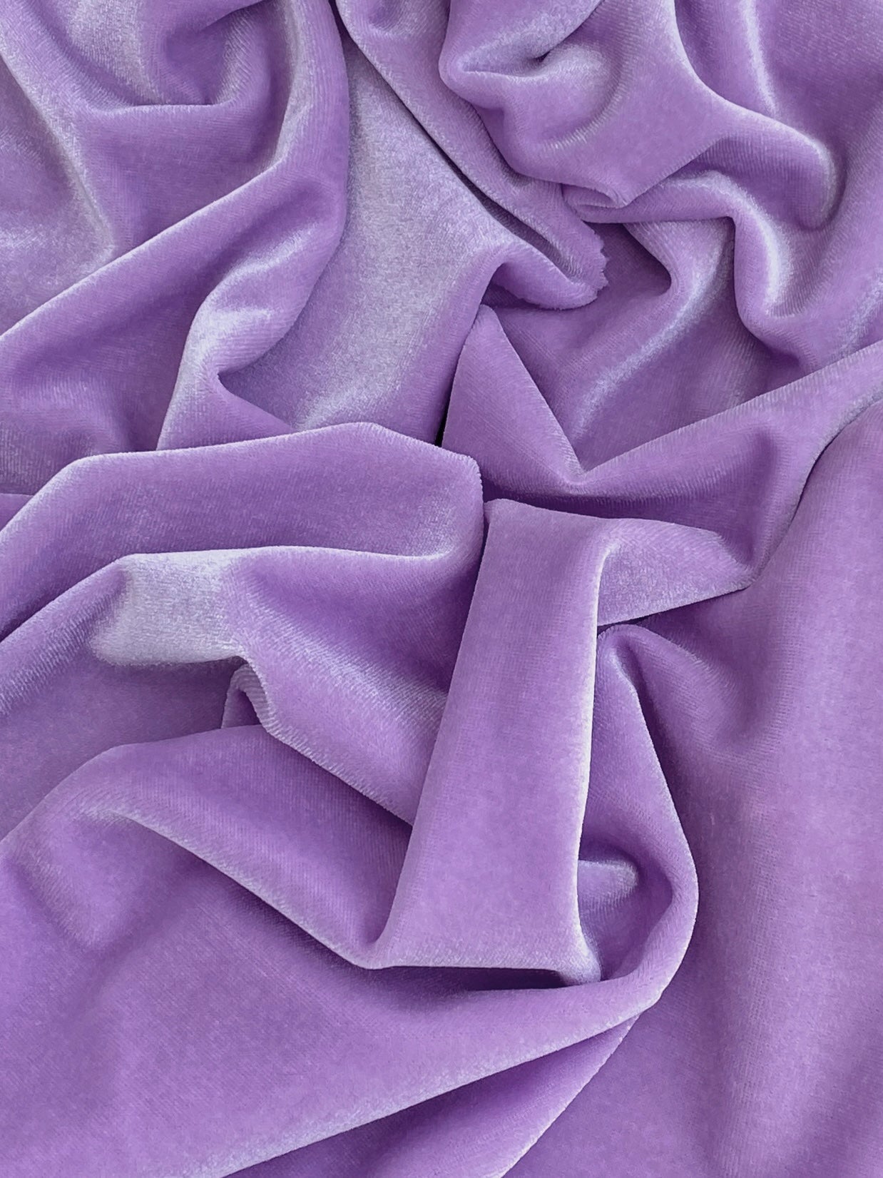 lilac stretch velvet, purple stretch velvet, lavender stretch velvet, light purple stretch velvet, stretch velvet for woman, stretch velvet for bride, stretch velvet on discount, stretch velvet on sale