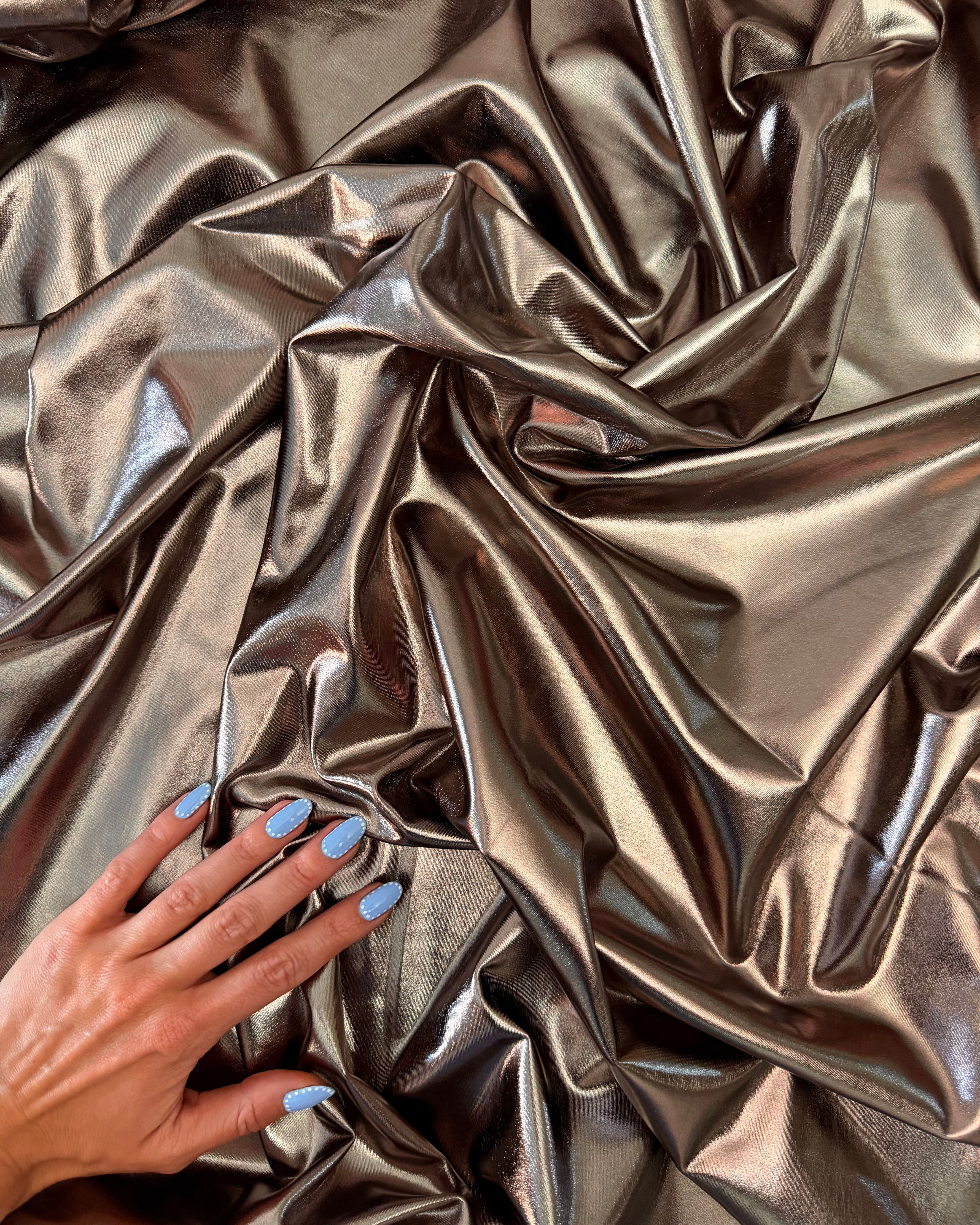 Bronze Havana Foiled Spandex, Kiki Sewing Store, Kiki Luxury Fabric, Cheap Fabric Store, Kiki Textiles, Kiki Textile by the Yard, Kiki Textile USA