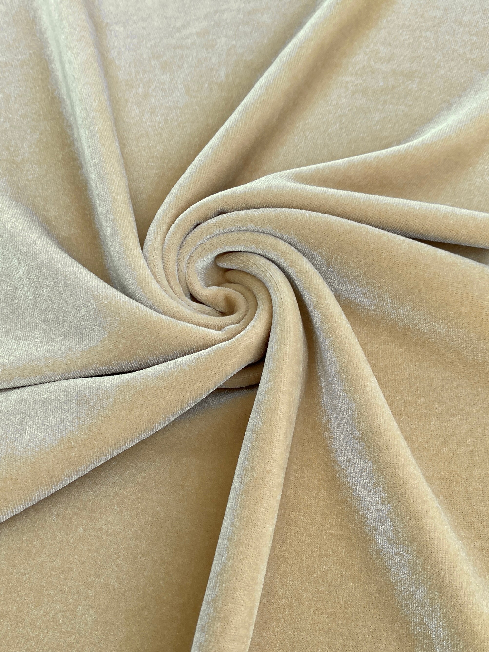 Champagne Stretch Velvet, light brown Stretch Velvet, brown Stretch Velvet, beige Stretch Velvet, Stretch Velvet for woman, Stretch Velvet for bride, Stretch Velvet on discount, Stretch Velvet on sale 