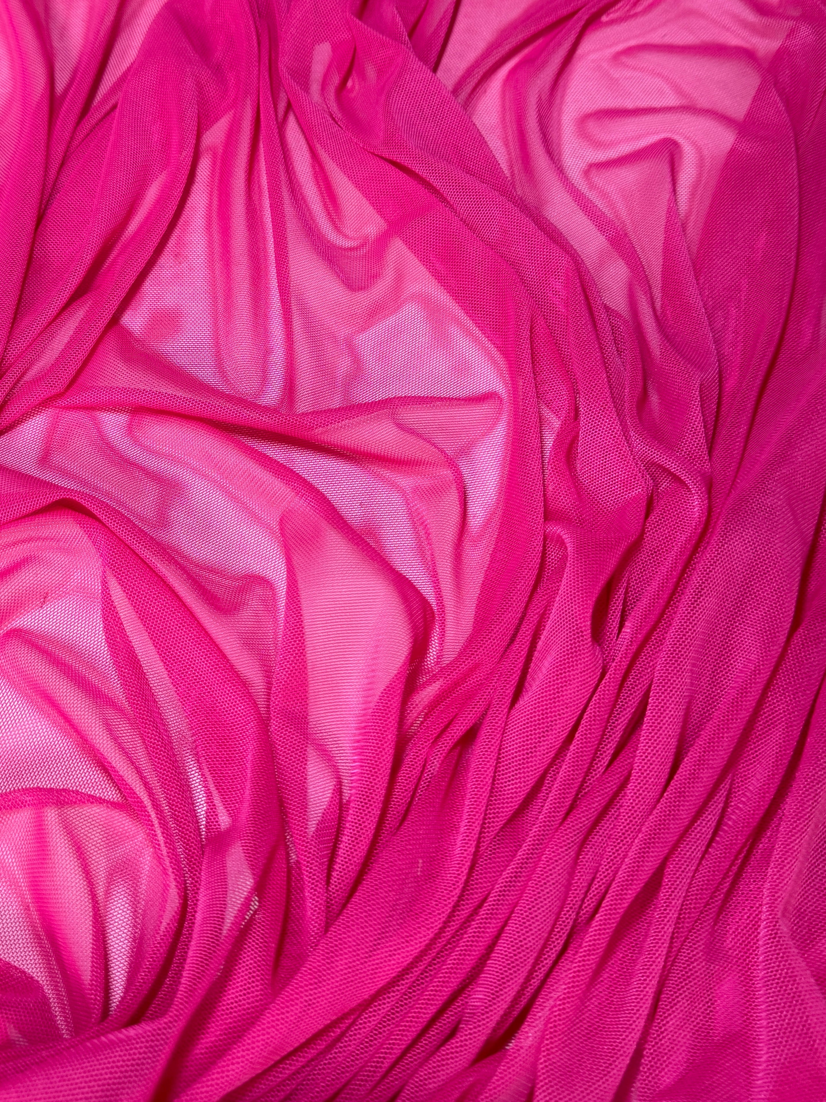 fuchsia 4way stretch power mesh, dark pink power mesh, light pink power mesh, light pink power mesh
