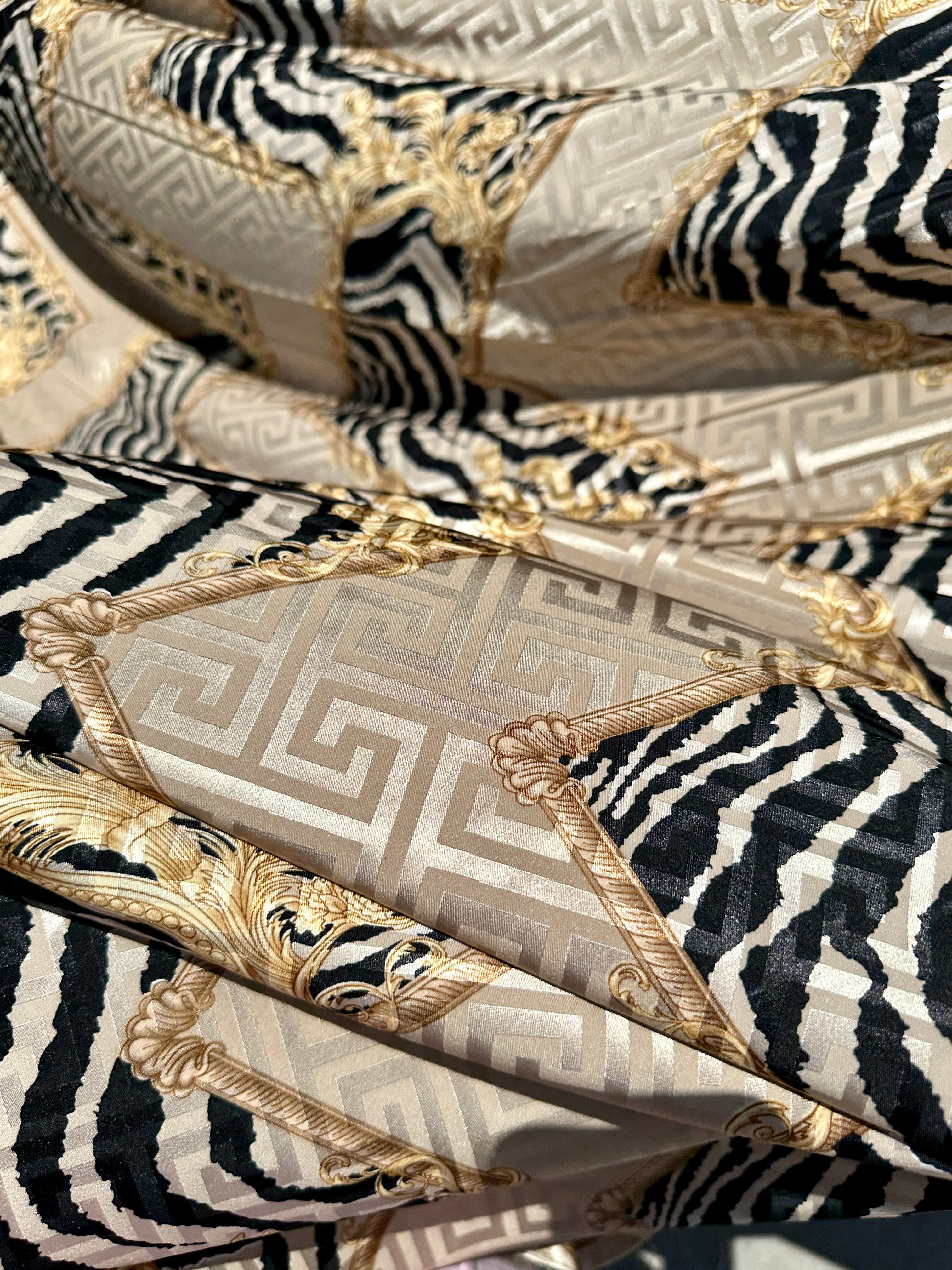 animal print satin, printed satin, multicolor satin, satin for woman, satin for party wear, premium satin, satin on sale, buy satin online