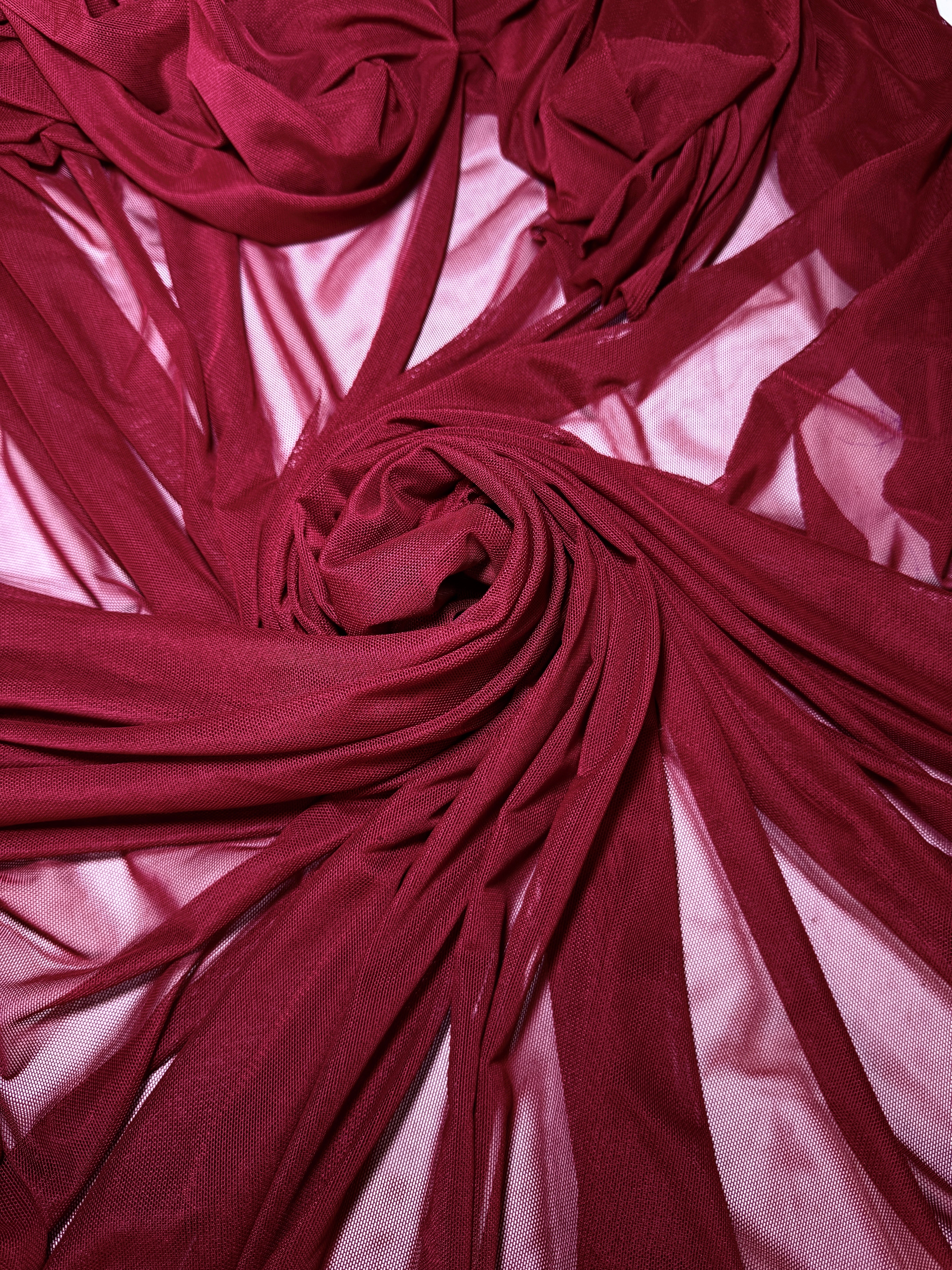 burgundy 4way stretch power mesh, dark maroon power mesh, maroon power mesh, dark red power mesh