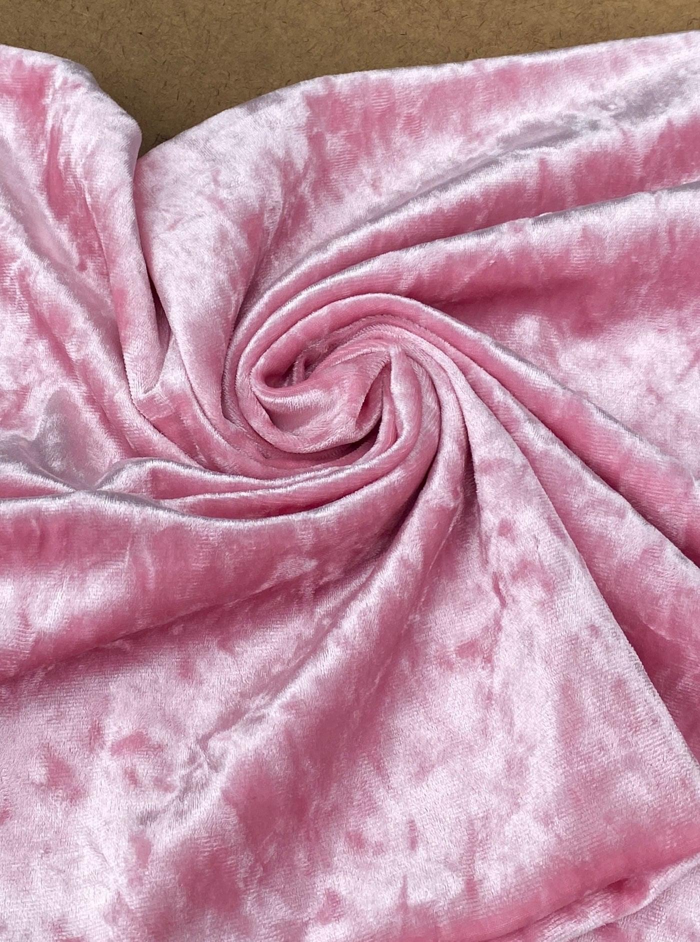 Baby Pink Crushed Velvet