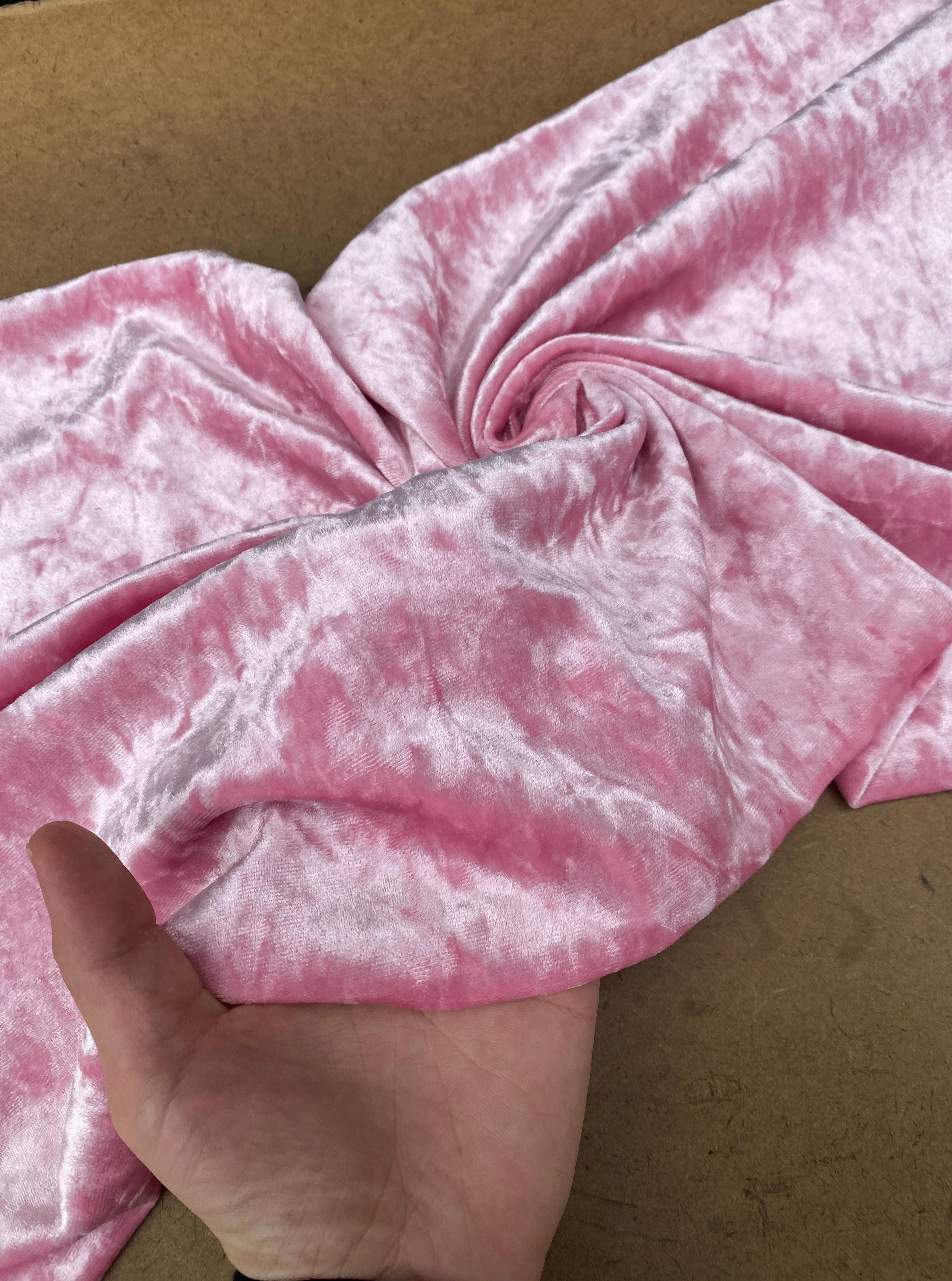 Baby Pink Crushed Velvet