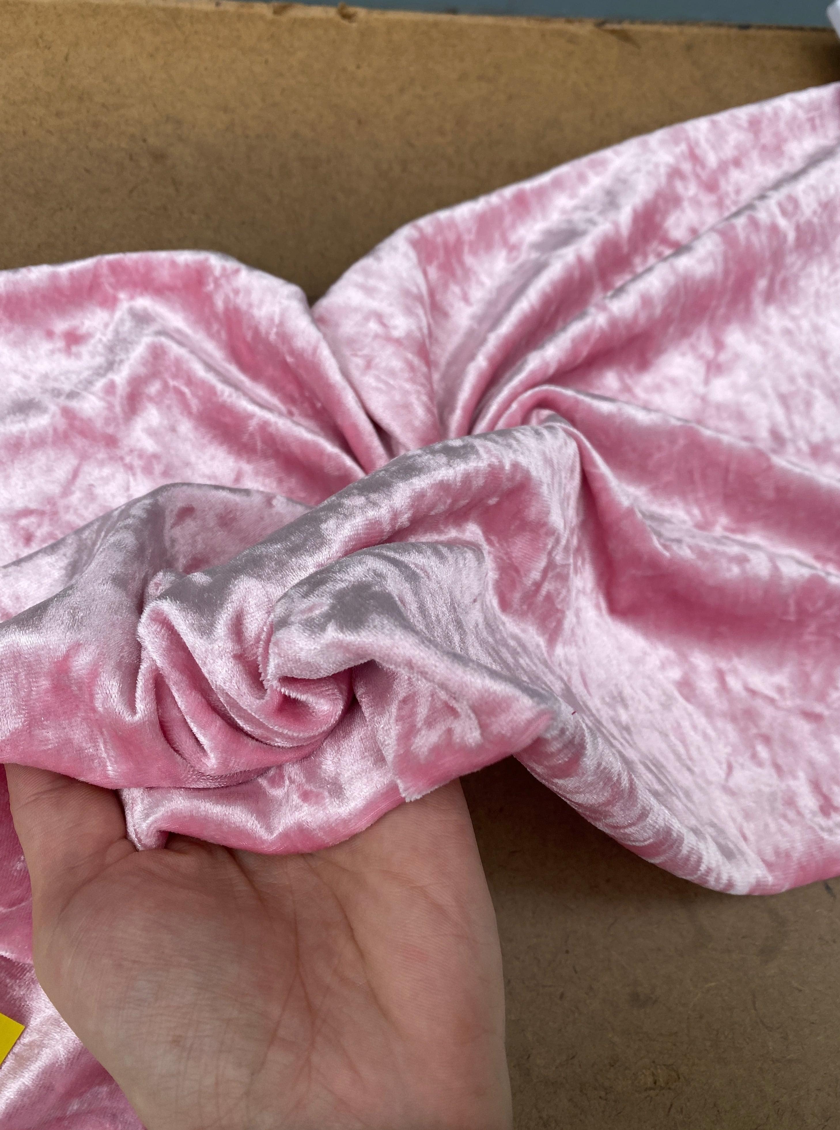 Baby Pink Crushed Velvet