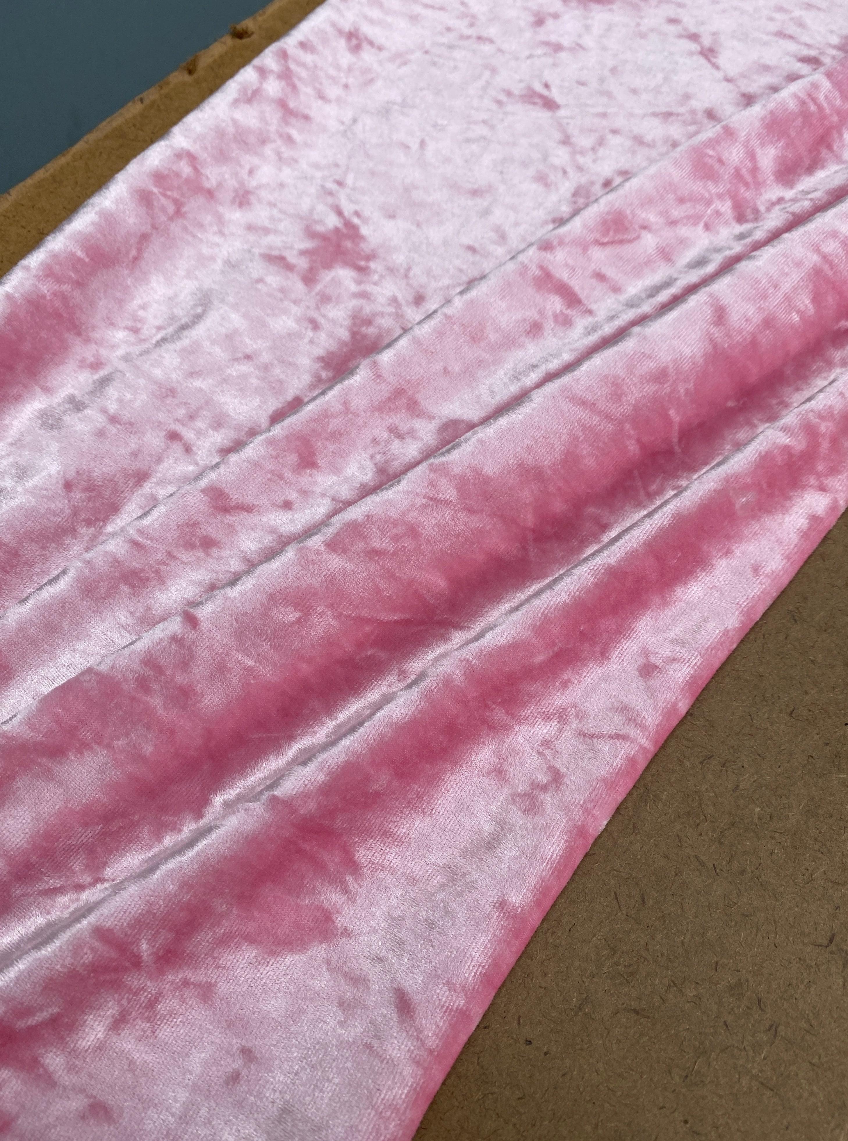 Baby Pink Crushed Velvet