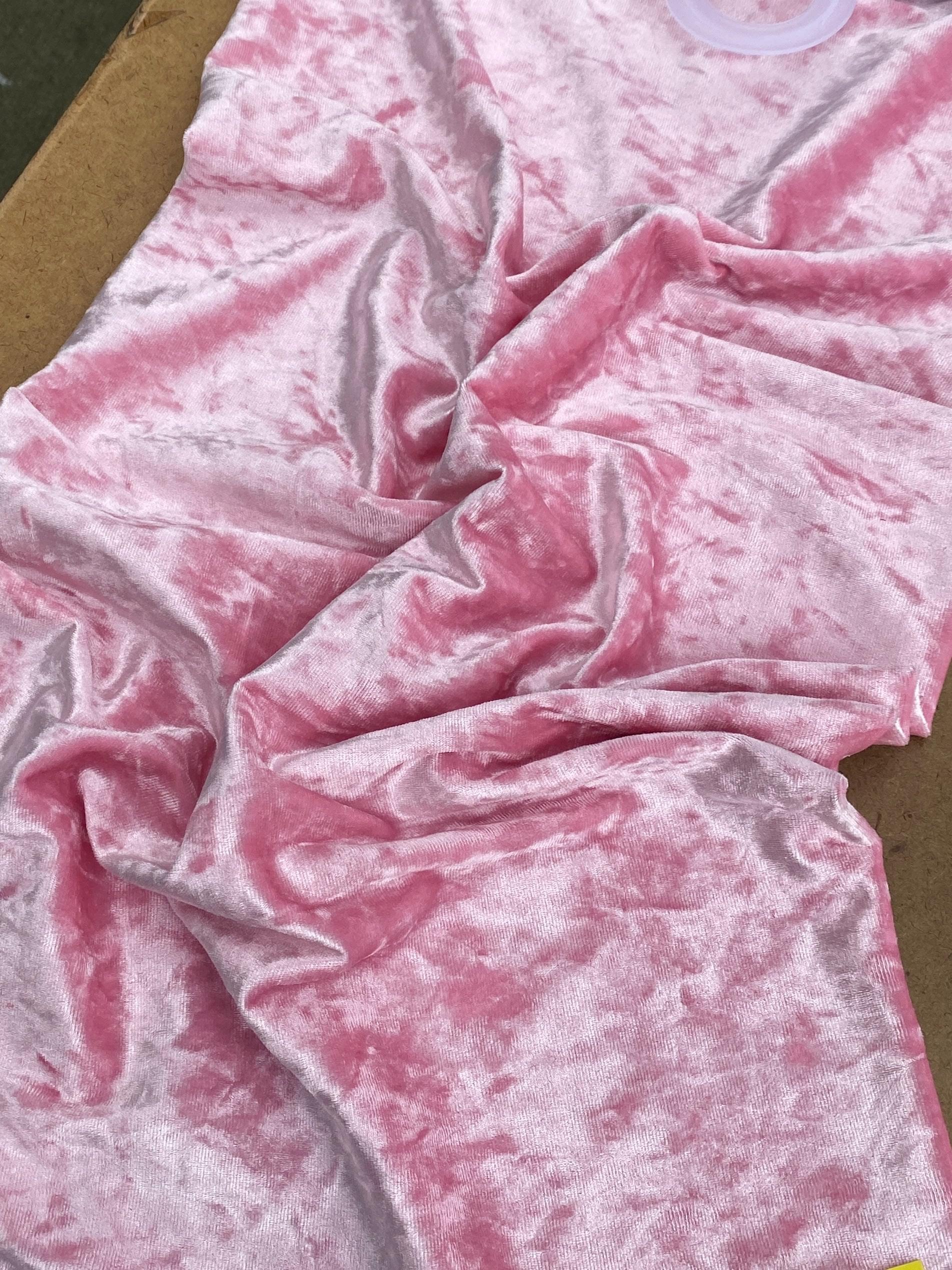 Baby Pink Crushed Velvet