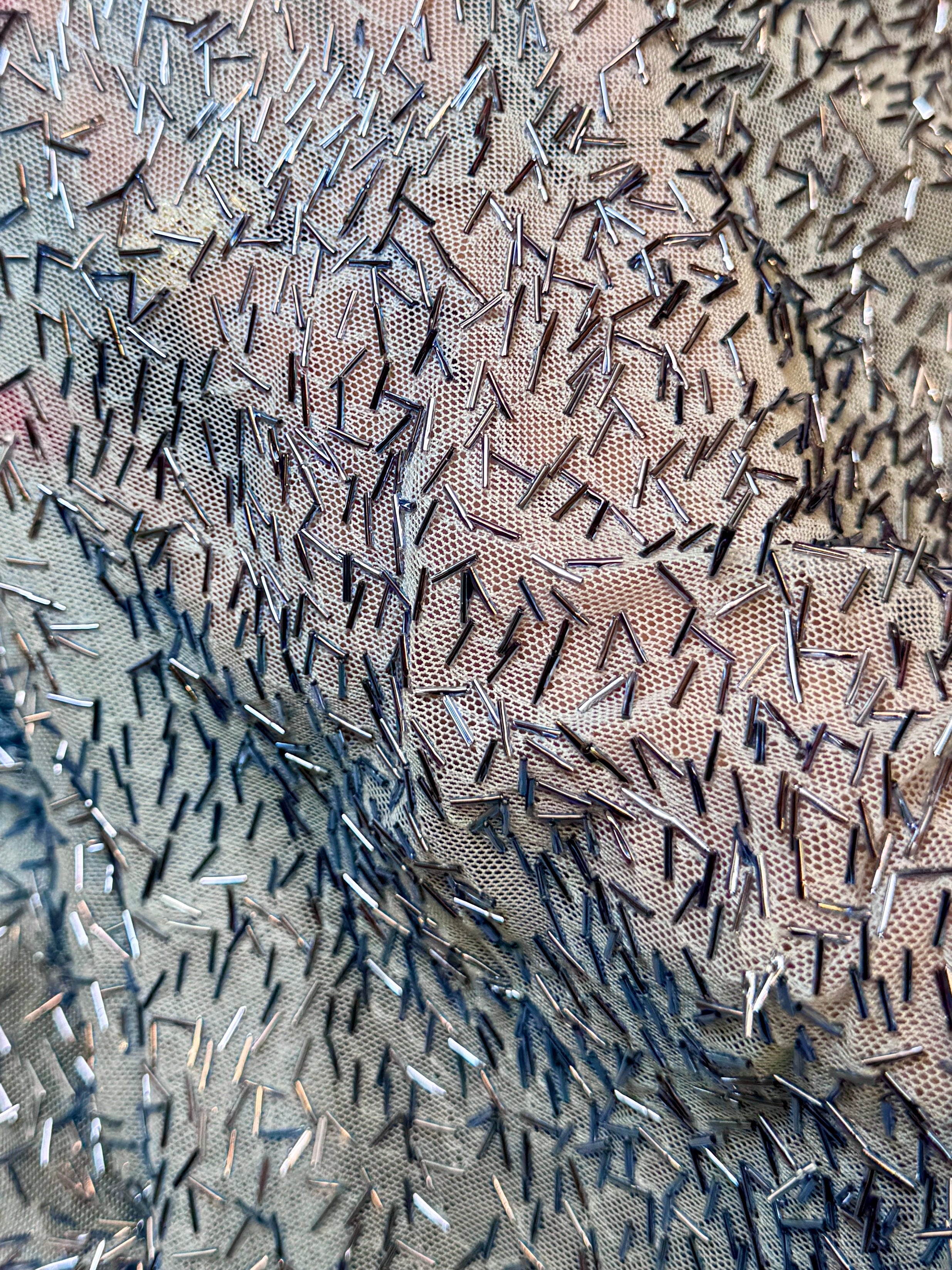 Baby Blue Bugle Beaded Stretch Mesh, Kiki Sewing Store, Kiki Luxury Fabric, Cheap Fabric Store, Kiki Textiles, Kiki Textile by the Yard, Kiki Textile USA