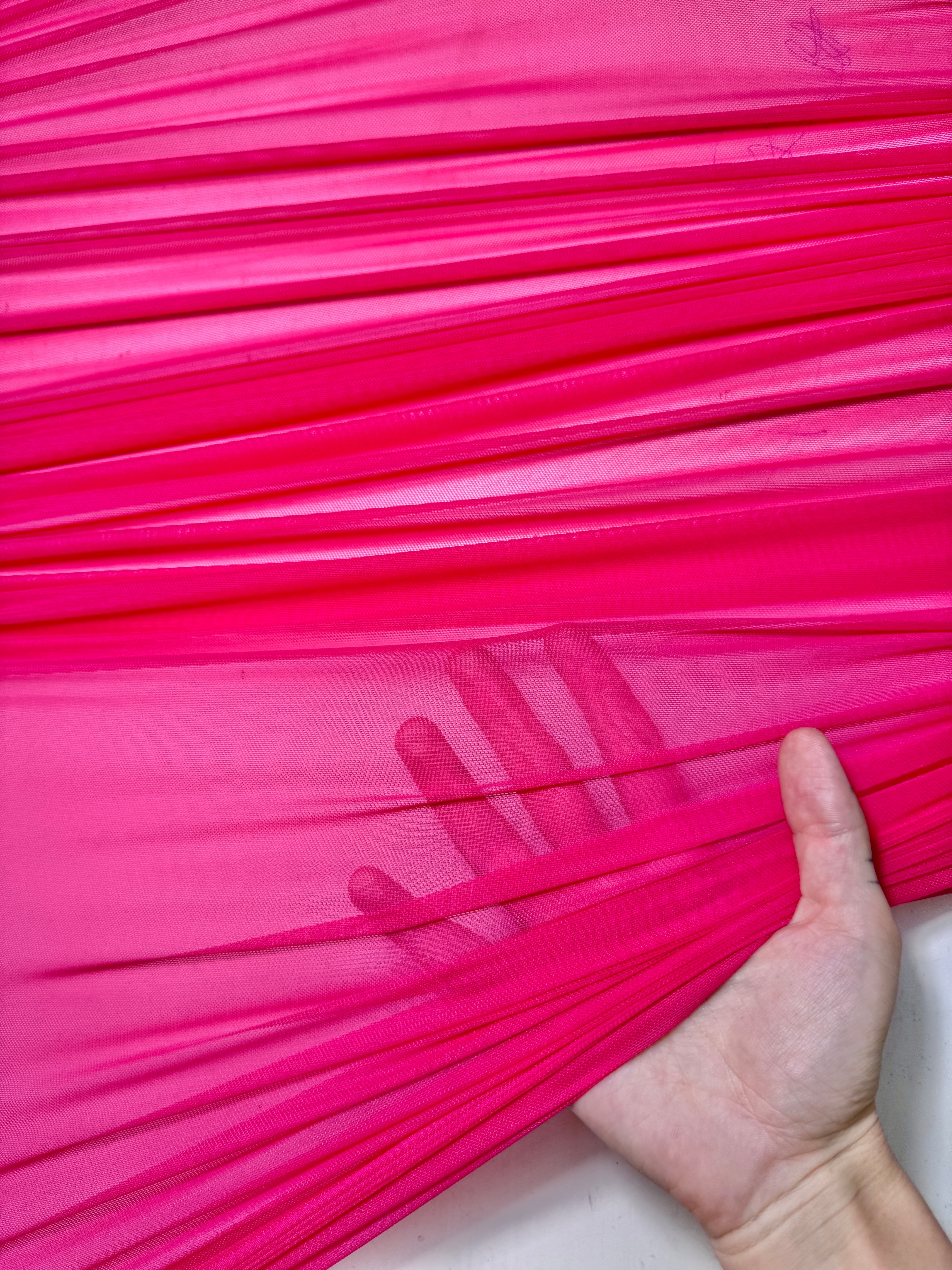 hot pink 4way stretch power mesh, pink power mesh, light pink power mesh, fuchsia power mesh