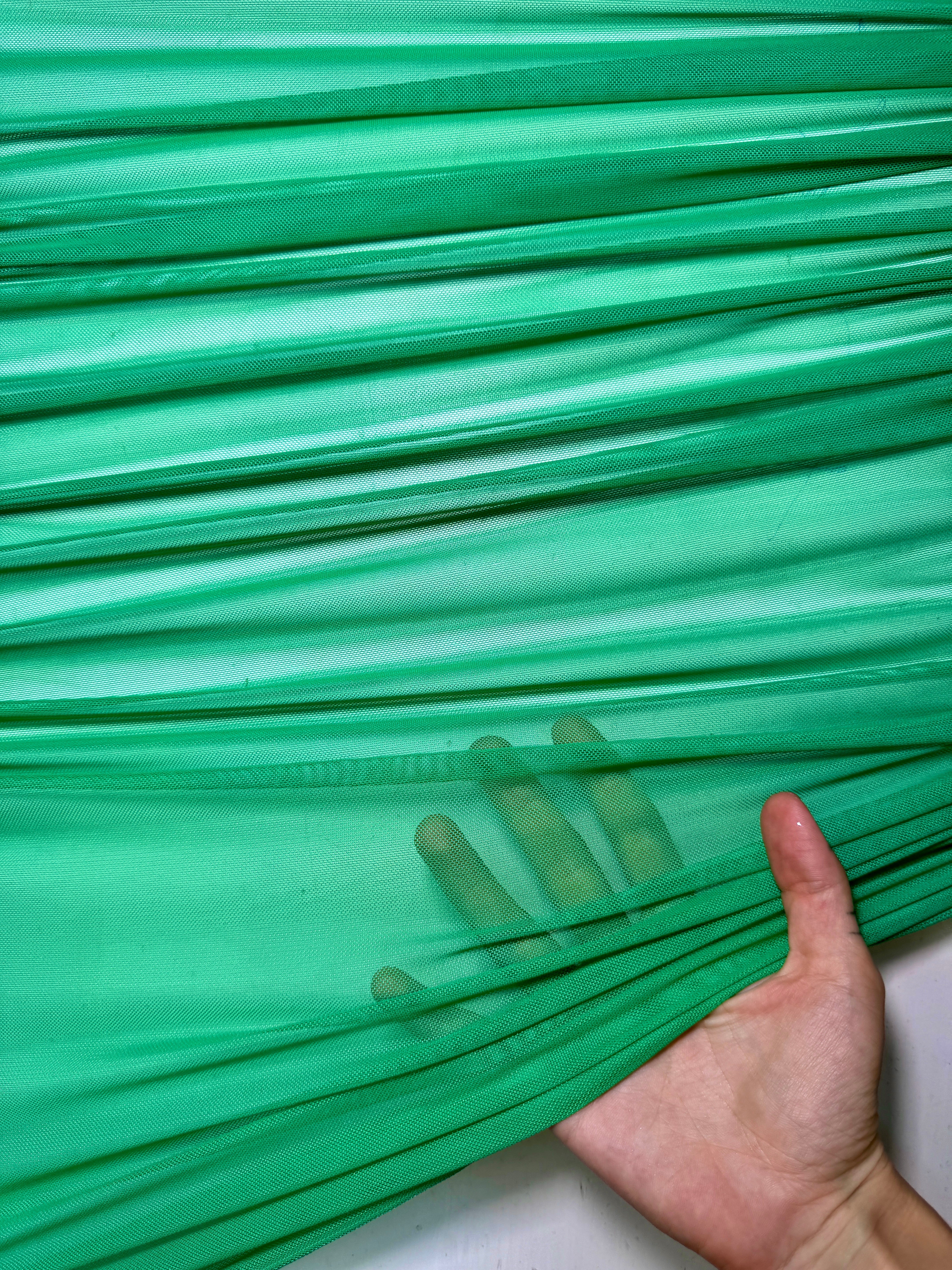 kelly green 4way stretch power mesh, green power mesh, light green power mesh, dark green power mesh