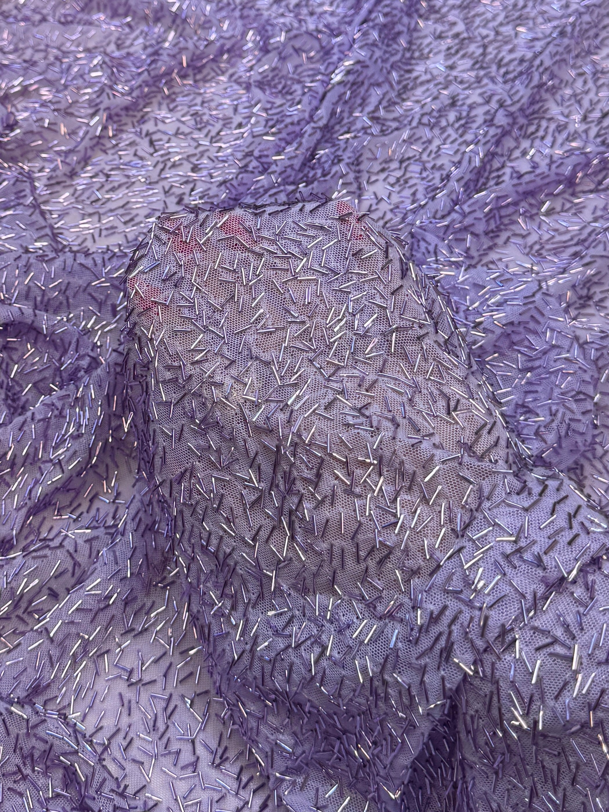 Lavender Bugle Beaded Stretch Mesh, Kiki Sewing Store, Kiki Luxury Fabric, Cheap Fabric Store, Kiki Textiles, Kiki Textile by the Yard, Kiki Textile USA