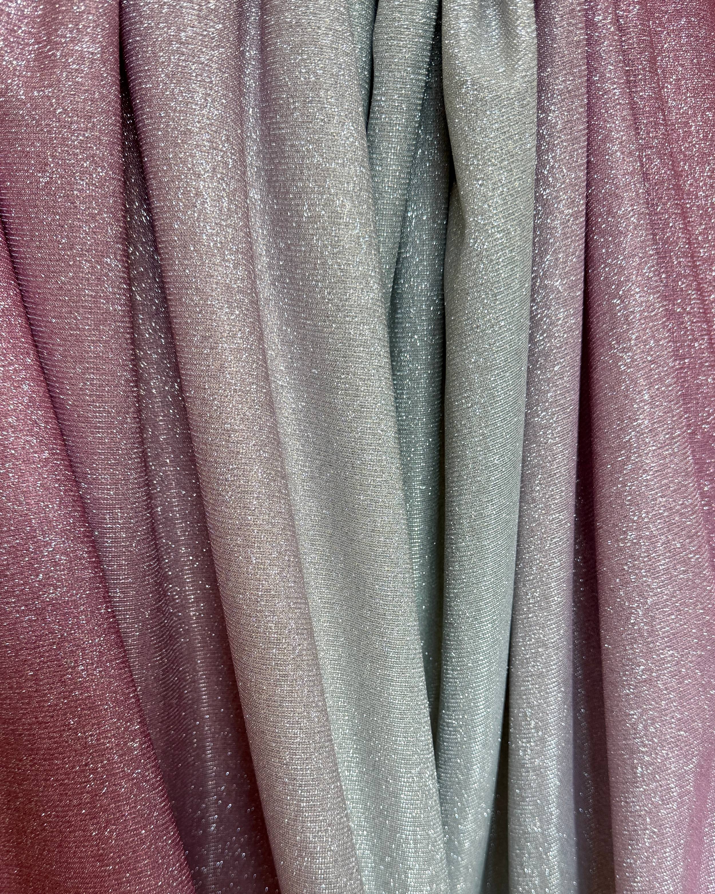Pink Ombre Stretch Metallic Lurex, Kiki Sewing Store, Kiki Luxury Fabric, Cheap Fabric Store, Kiki Textiles, Kiki Textile by the Yard, Kiki Textile USA