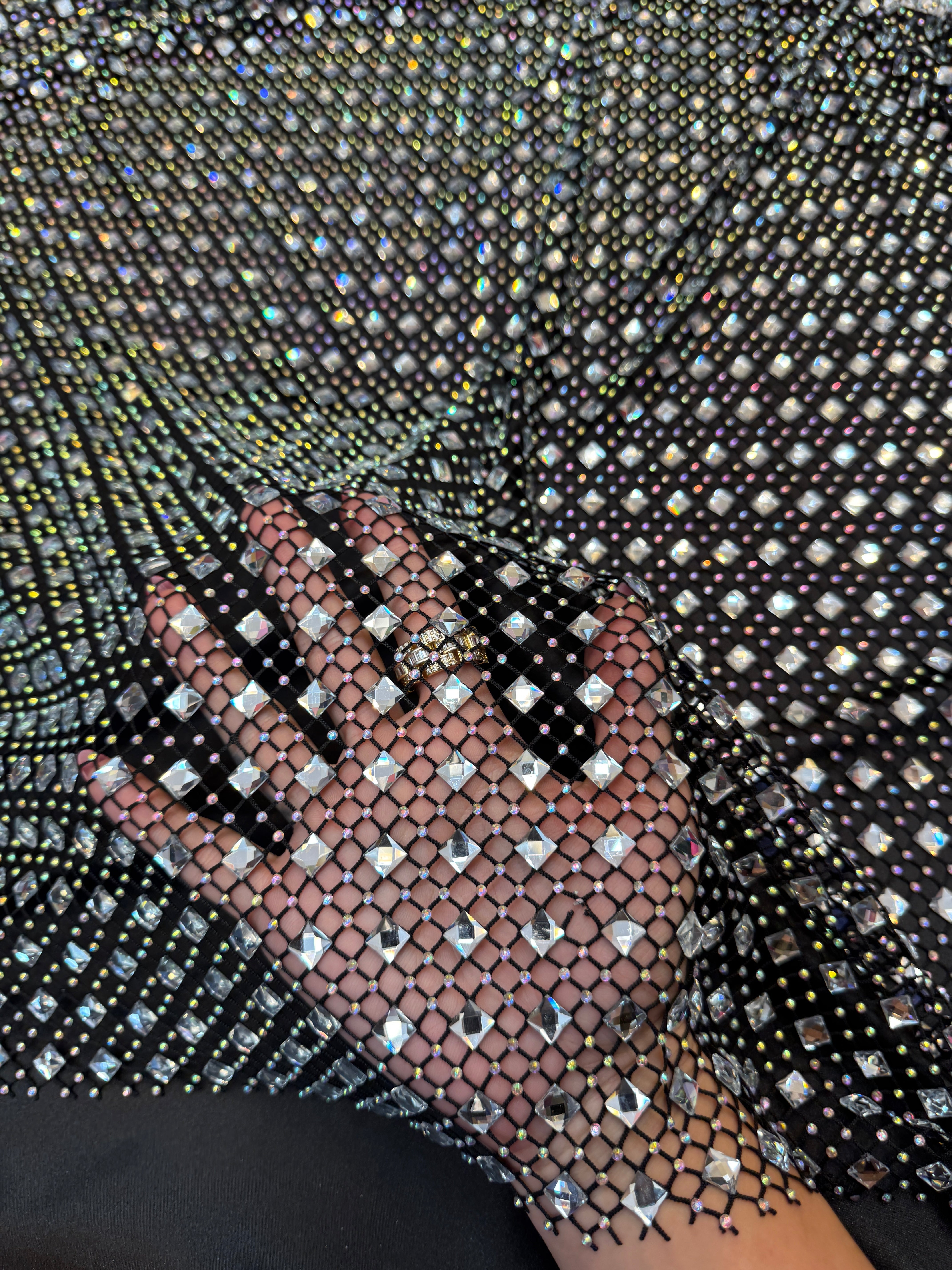 Silver Diamond Crystal Mesh, Kiki Sewing Store, Kiki Luxury Fabric, Cheap Fabric Store, Kiki Textiles, Kiki Textile by the Yard, Kiki Textile USA