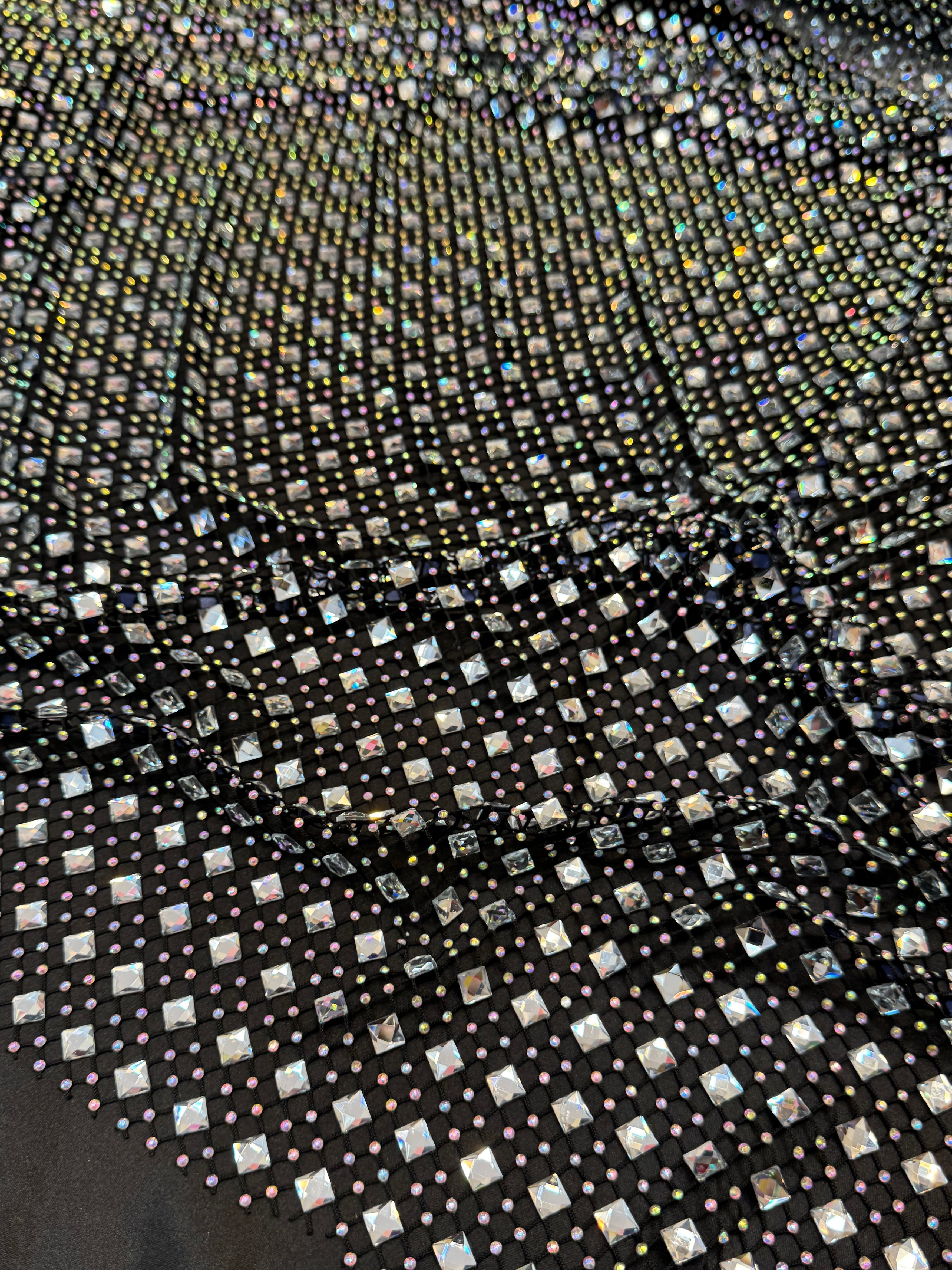 Silver Diamond Crystal Mesh, Kiki Sewing Store, Kiki Luxury Fabric, Cheap Fabric Store, Kiki Textiles, Kiki Textile by the Yard, Kiki Textile USA