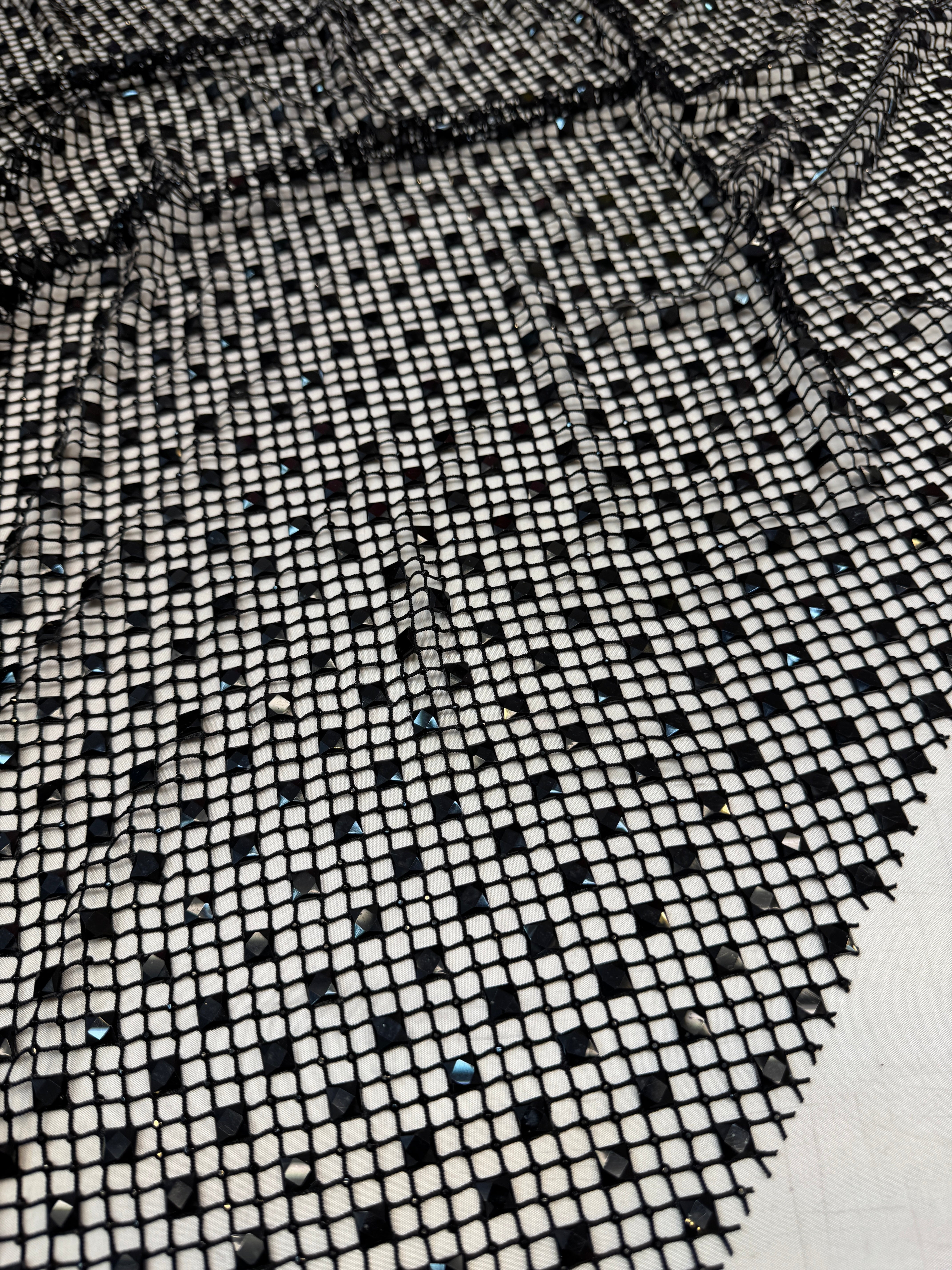 Black Diamond Crystal Mesh, Crystal Glass Rhinestone Fabric, Luxury Rhinestone Mesh, Couture Crystal Fabric, Heavy Rhinestone Mesh, Premium Crystal Mesh