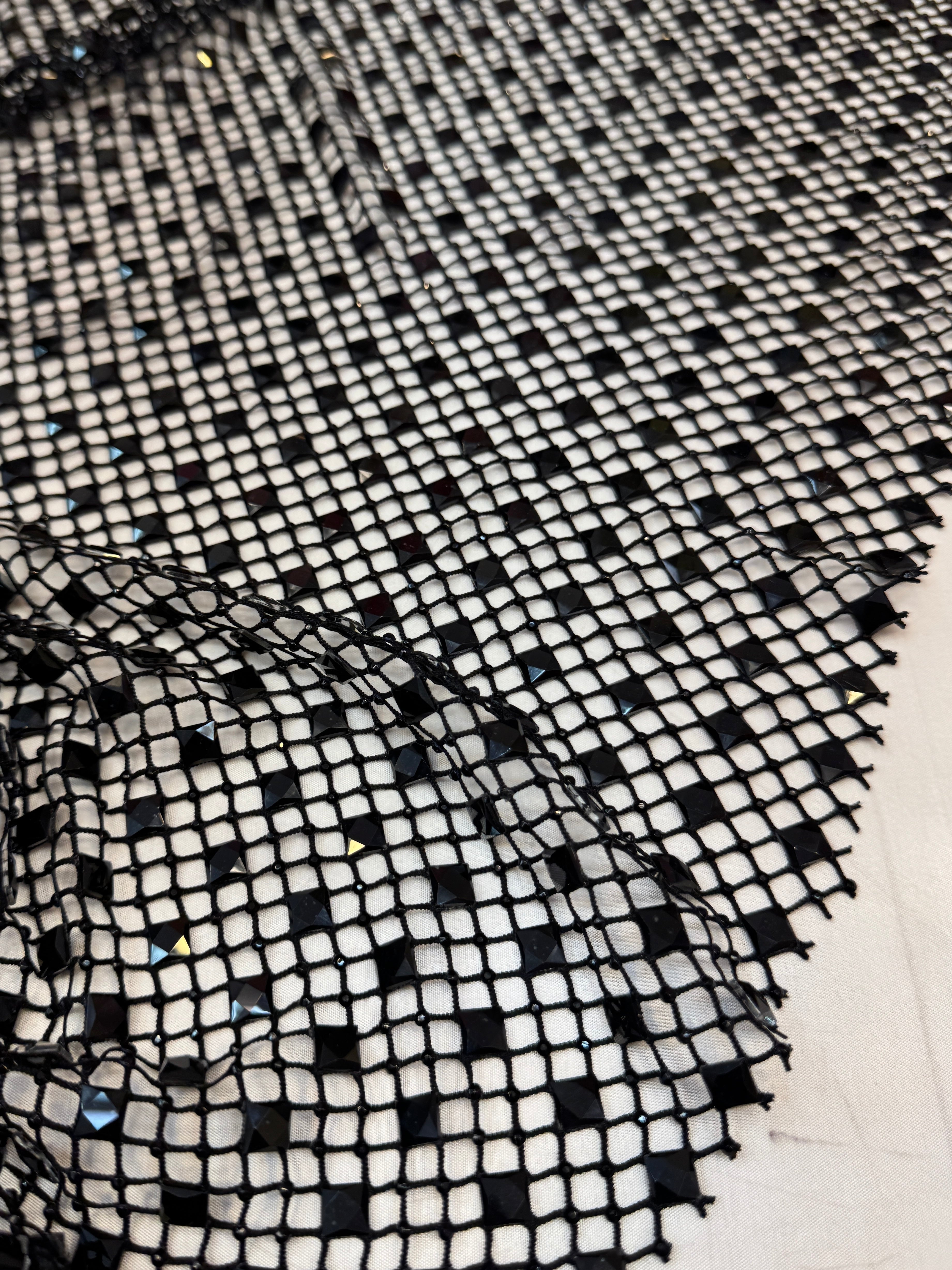 Black Diamond Crystal Mesh, Kiki Sewing Store, Kiki Luxury Fabric, Cheap Fabric Store, Kiki Textiles, Kiki Textile by the Yard, Kiki Textile USA