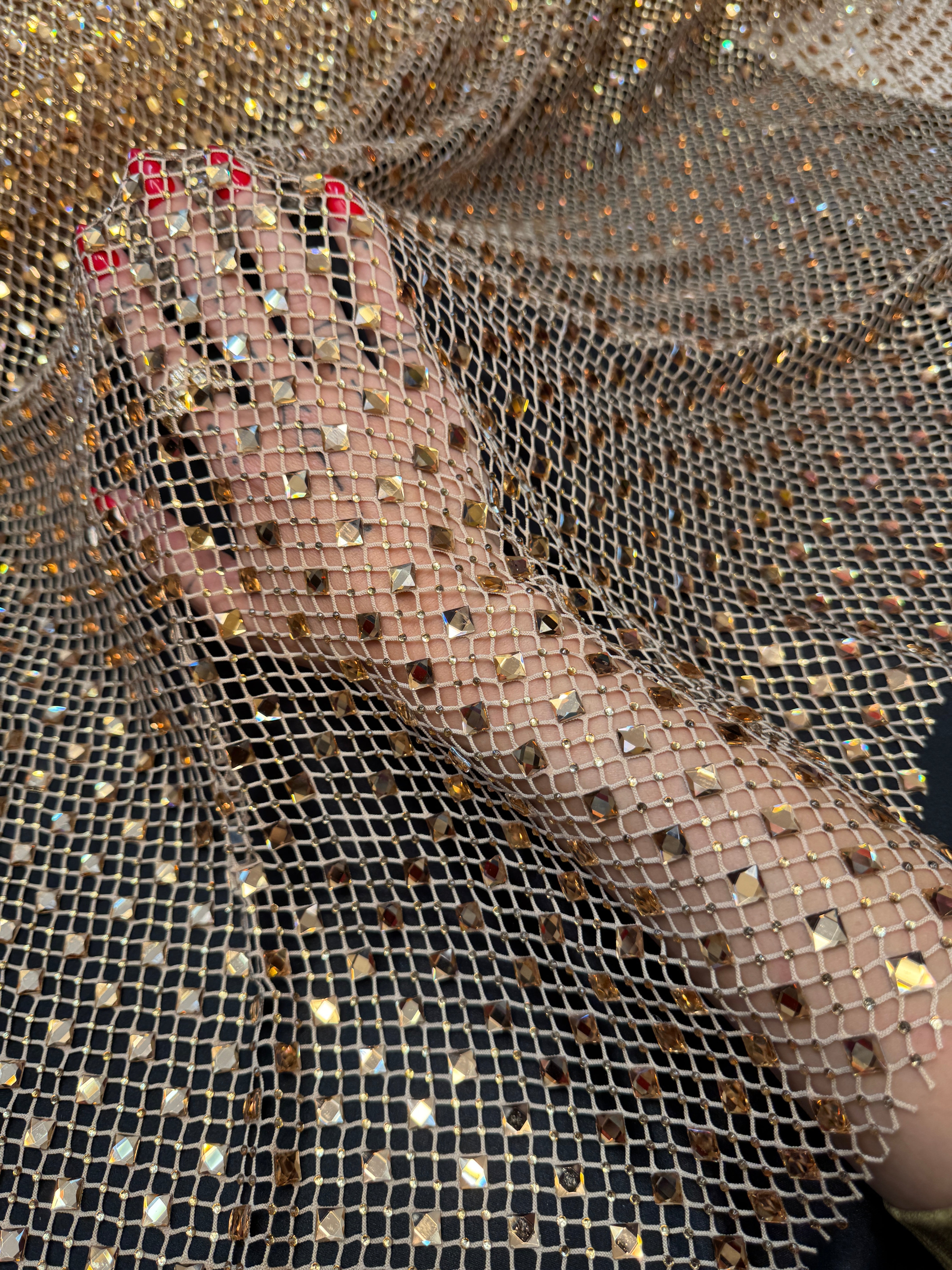 Gold Diamond Crystal Mesh, Kiki Sewing Store, Kiki Luxury Fabric, Cheap Fabric Store, Kiki Textiles, Kiki Textile by the Yard, Kiki Textile USA