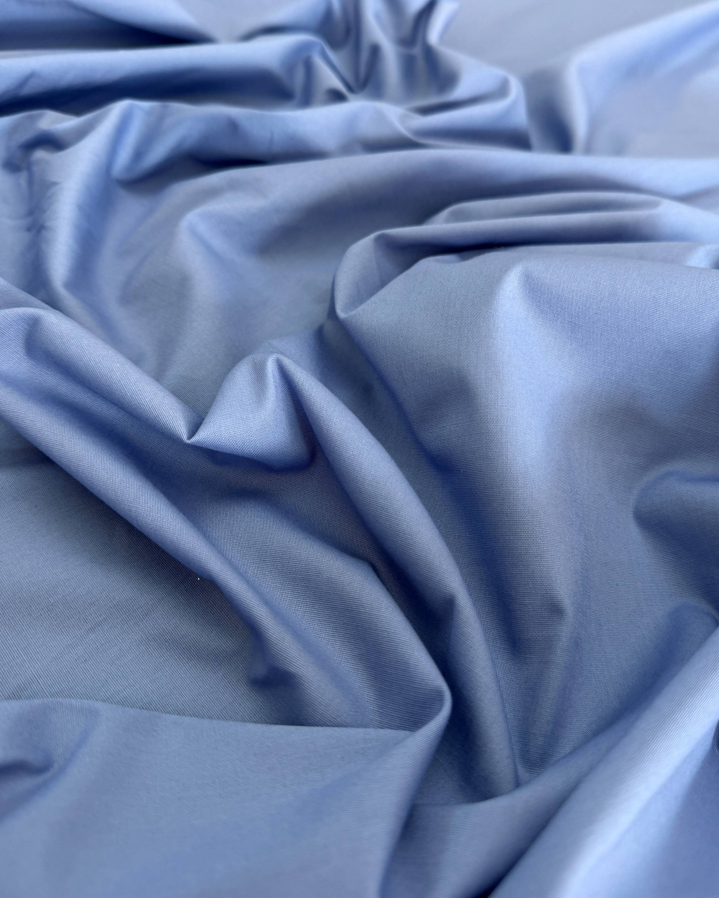 Cornflower Bare Soft Cotton, Cotton Spandex Fabric, Soft Cotton Fabric, Bare Soft Cotton, Stretch Cotton Fabric, Breathable Cotton Fabric, Lightweight Cotton Fabric