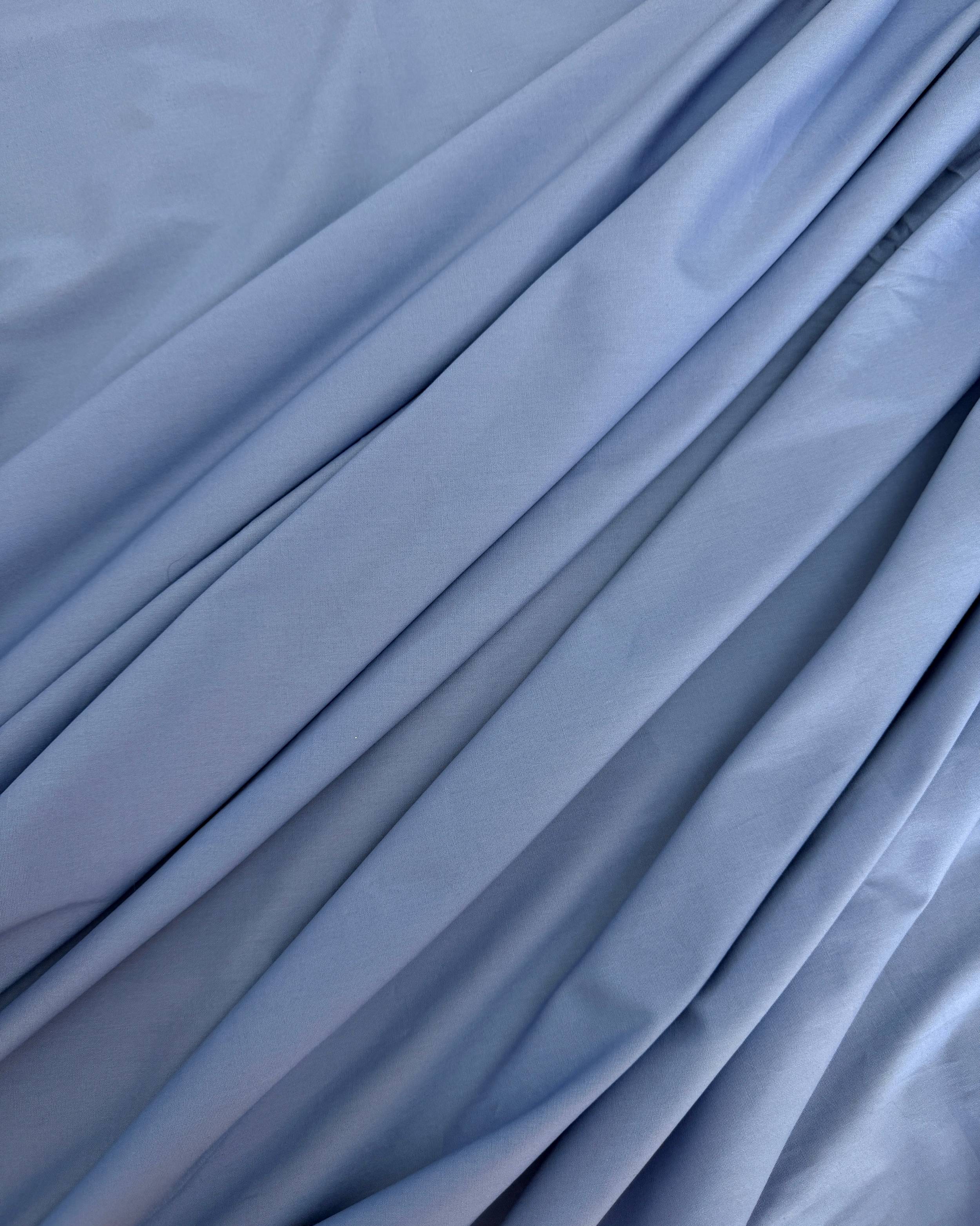 Cornflower Bare Soft Cotton, Cotton Spandex Fabric, Soft Cotton Fabric, Bare Soft Cotton, Stretch Cotton Fabric, Breathable Cotton Fabric, Lightweight Cotton Fabric