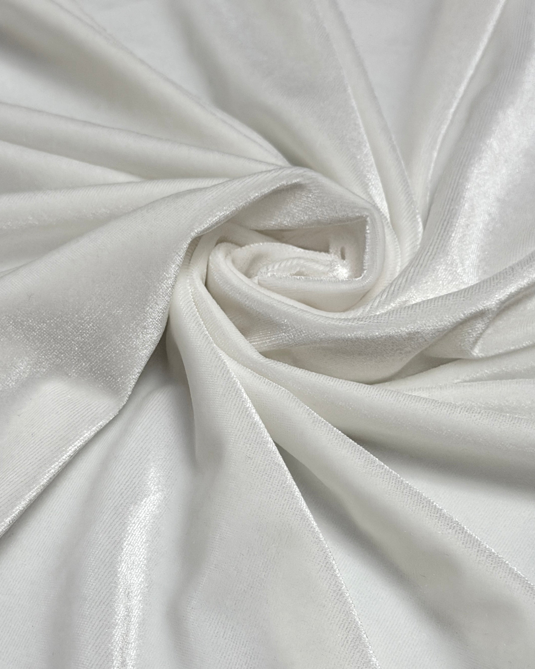 White Stretch Velvet, Kiki Sewing Store, Kiki Luxury Fabric, Cheap Fabric Store, Kiki Textiles, Kiki Textile by the Yard, Kiki Textile USA