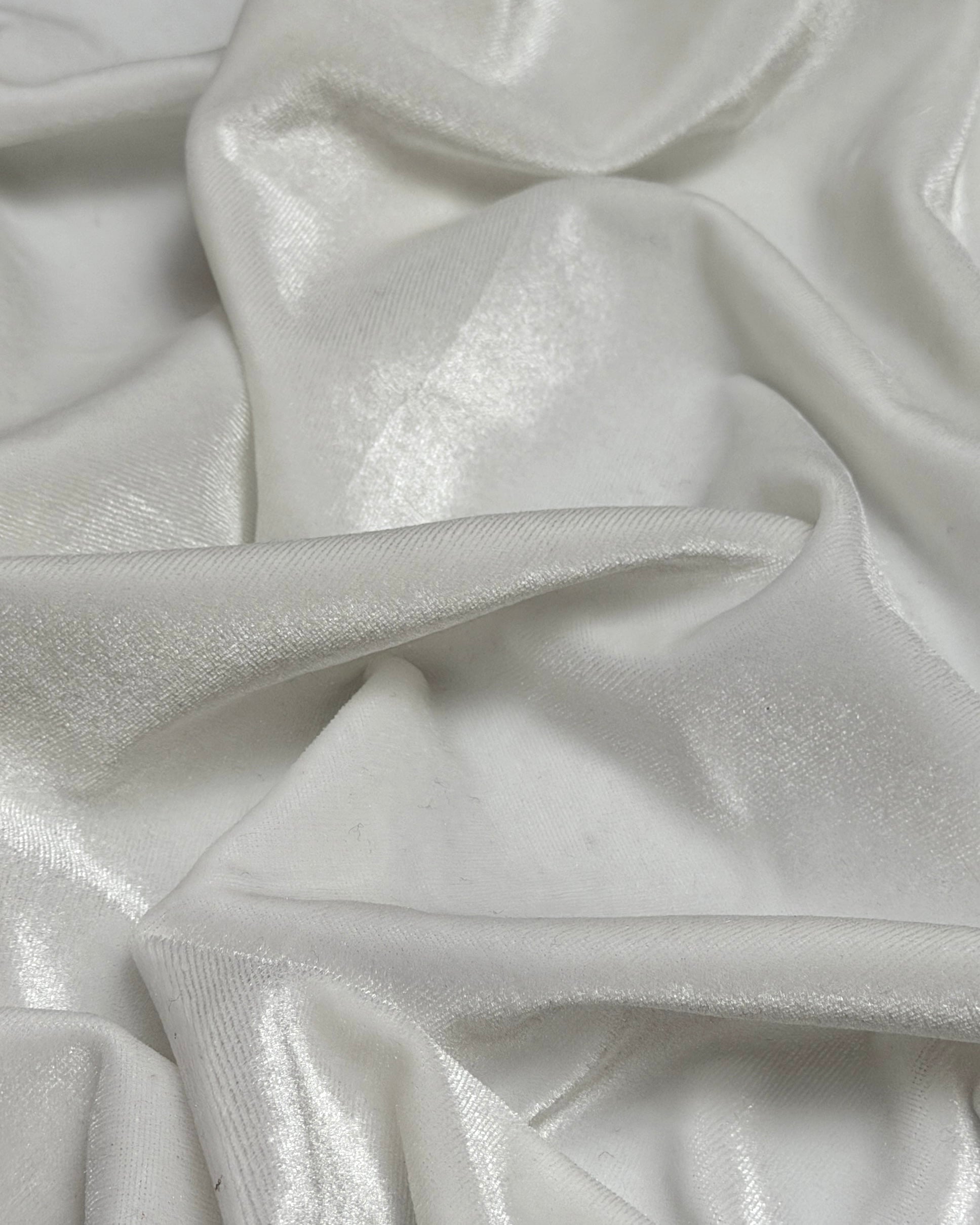 White Stretch Velvet, Kiki Sewing Store, Kiki Luxury Fabric, Cheap Fabric Store, Kiki Textiles, Kiki Textile by the Yard, Kiki Textile USA