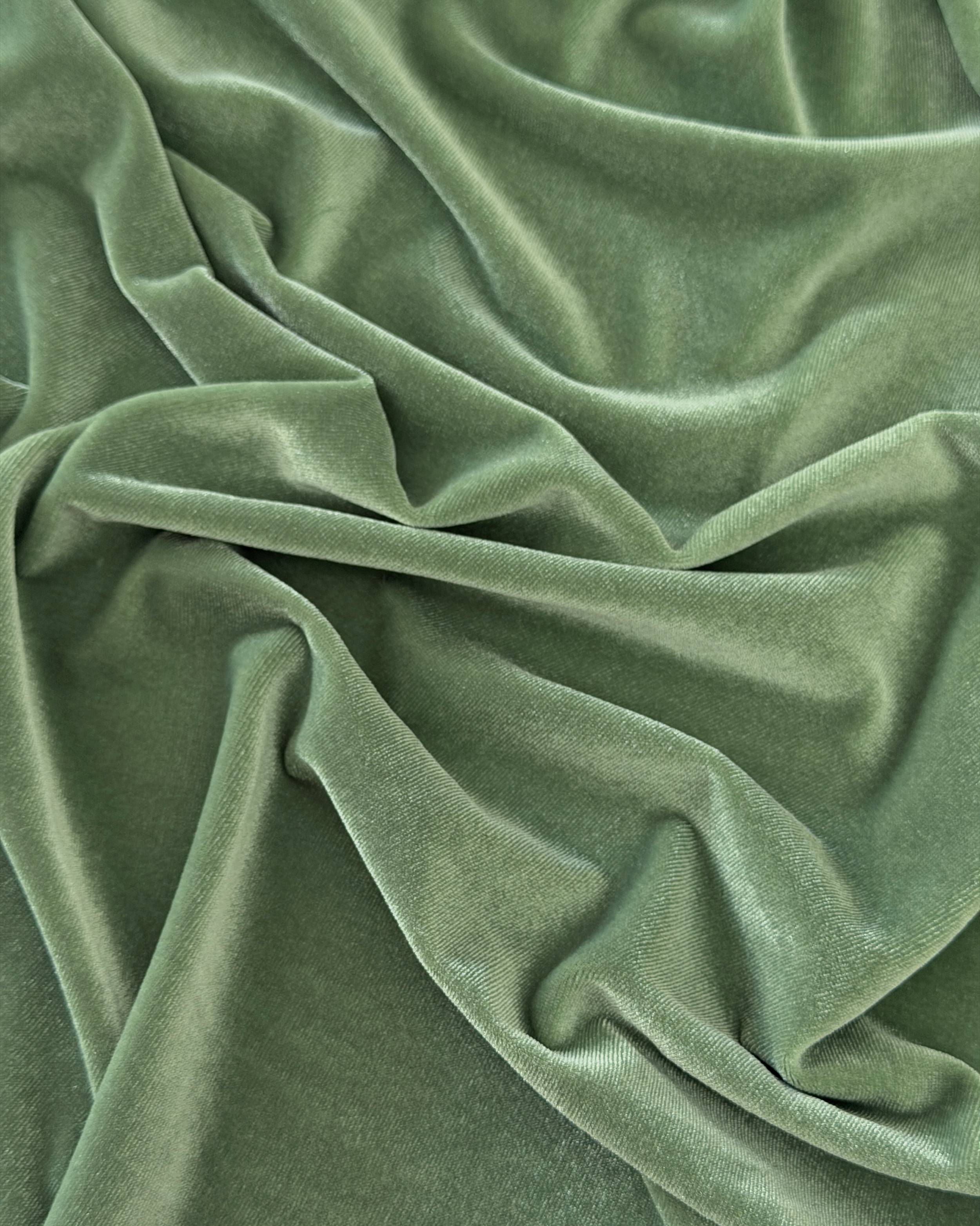 Sage Stretch Velvet, Stretch Velvet Material, Stretch Velvet Fabric, Velour Fabric Sale, Velvet Fabric Online, Stretch Velvet Spandex, Plush Velvet