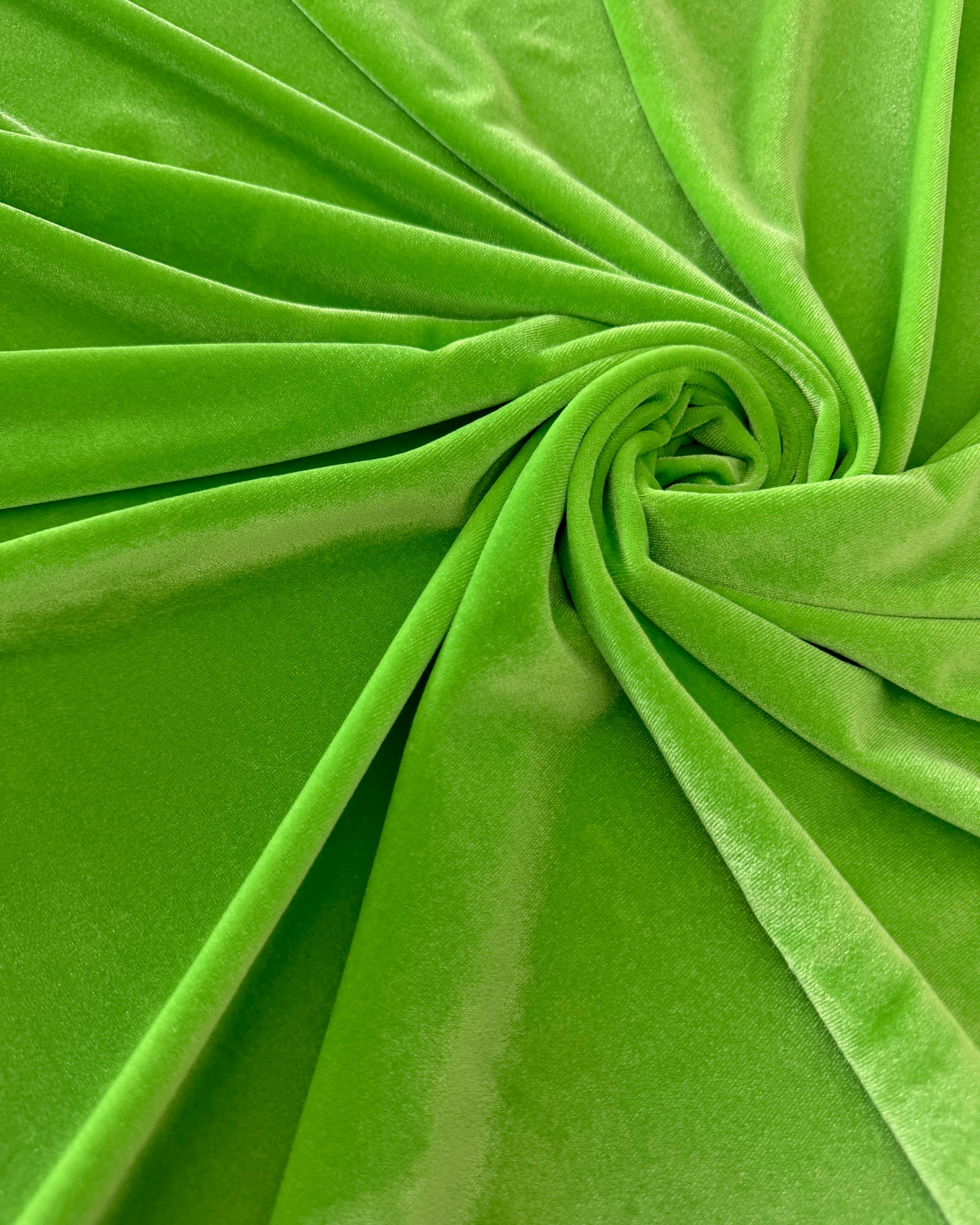 Neon Green Stretch Velvet, Kiki Sewing Store, Kiki Luxury Fabric, Cheap Fabric Store, Kiki Textiles, Kiki Textile by the Yard, Kiki Textile USA