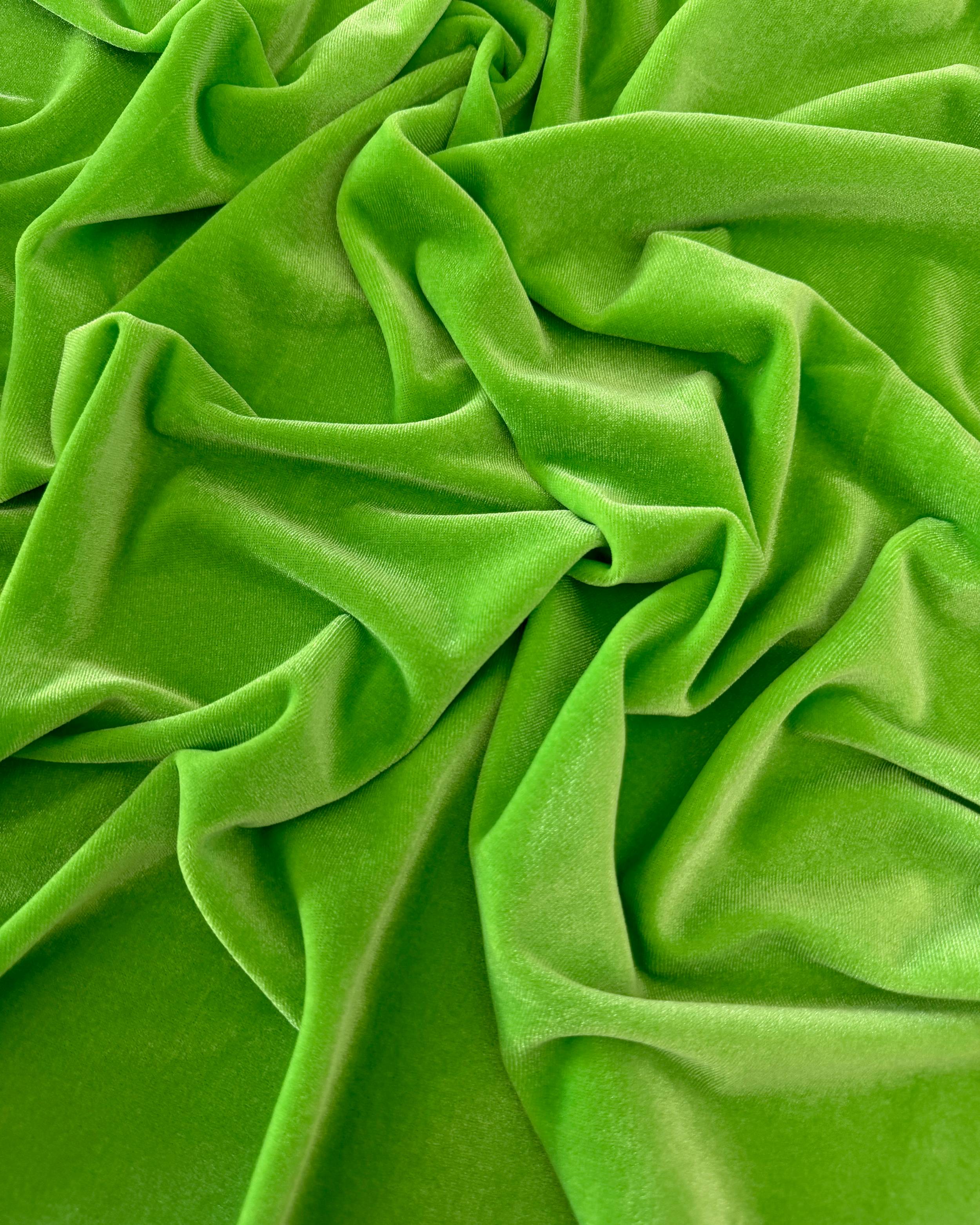 Neon Green Stretch Velvet, Stretch Velvet Material, Stretch Velvet Fabric, Velour Fabric Sale, Velvet Fabric Online, Stretch Velvet Spandex, Plush Velvet