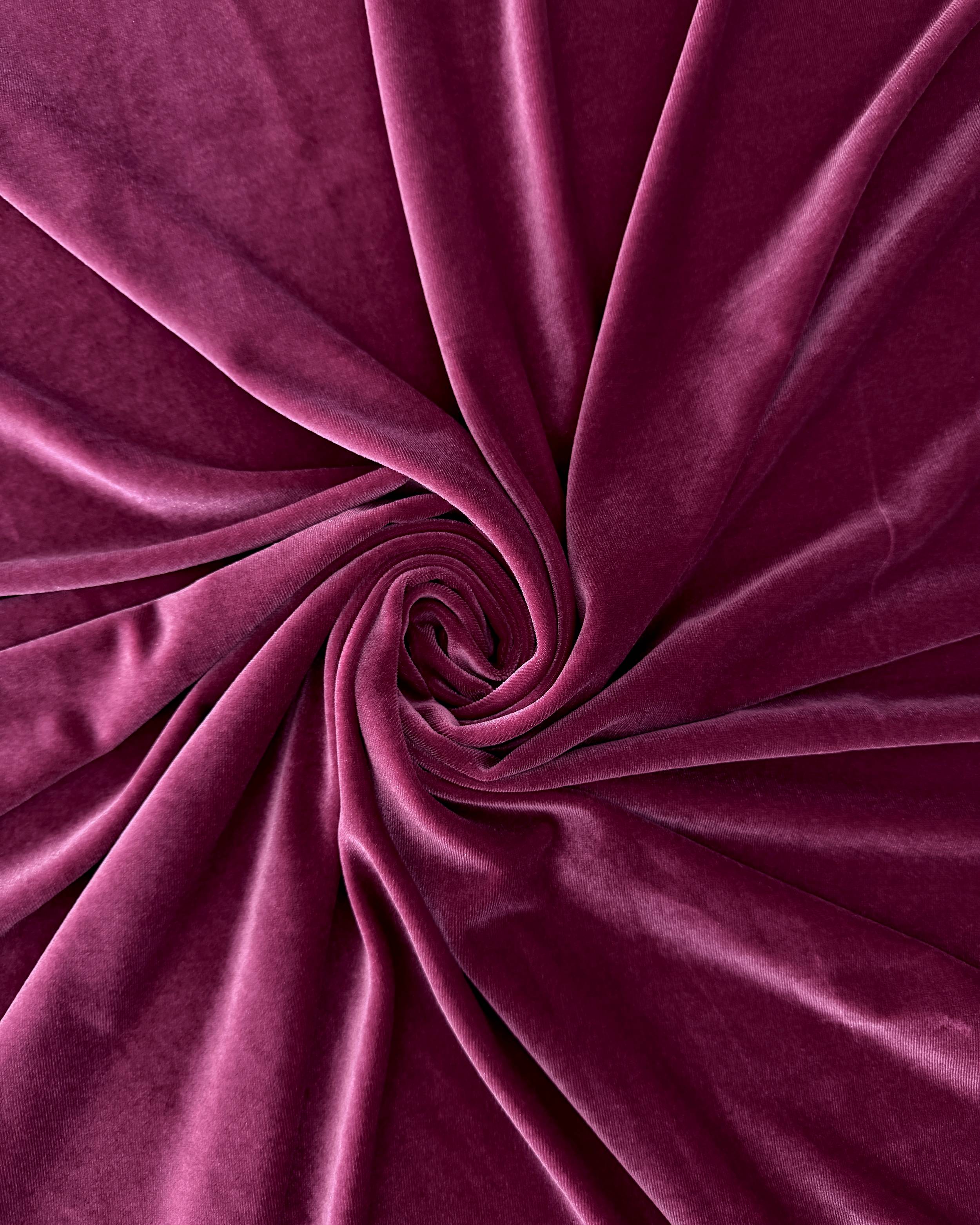 Deep Rose Stretch Velvet, Kiki Sewing Store, Kiki Luxury Fabric, Cheap Fabric Store, Kiki Textiles, Kiki Textile by the Yard, Kiki Textile USA