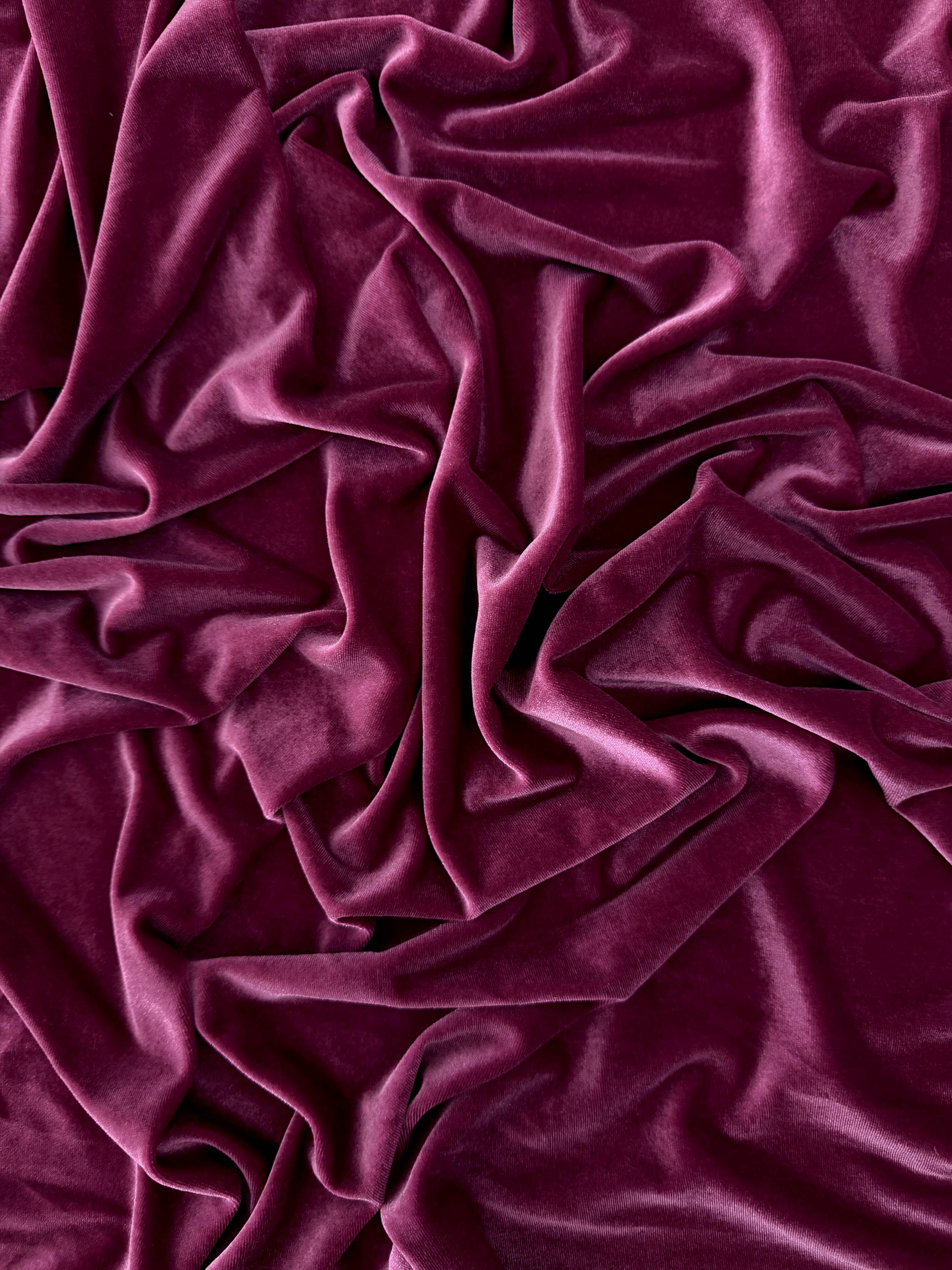 Deep Rose Stretch Velvet, Stretch Velvet Material, Stretch Velvet Fabric, Velour Fabric Sale, Velvet Fabric Online, Stretch Velvet Spandex, Plush Velvet