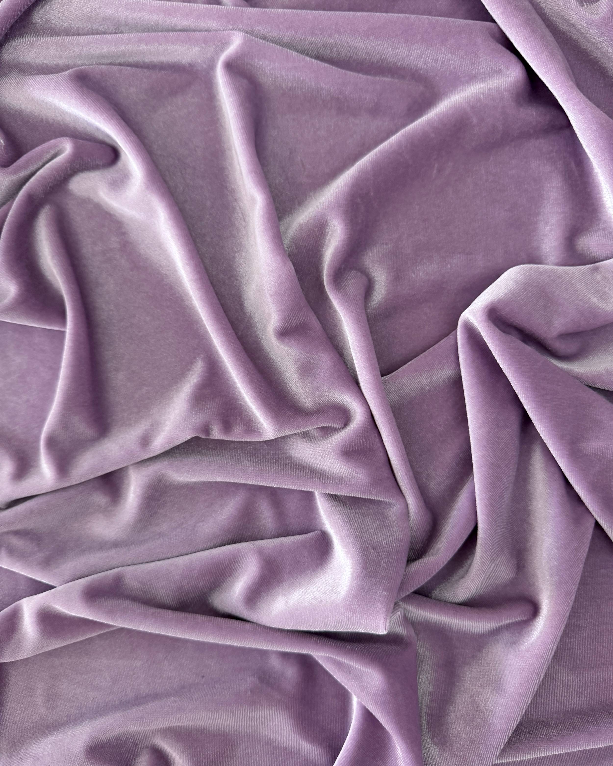 Lilac Stretch Velvet, Stretch Velvet Material, Stretch Velvet Fabric, Velour Fabric Sale, Velvet Fabric Online, Stretch Velvet Spandex, Plush Velvet