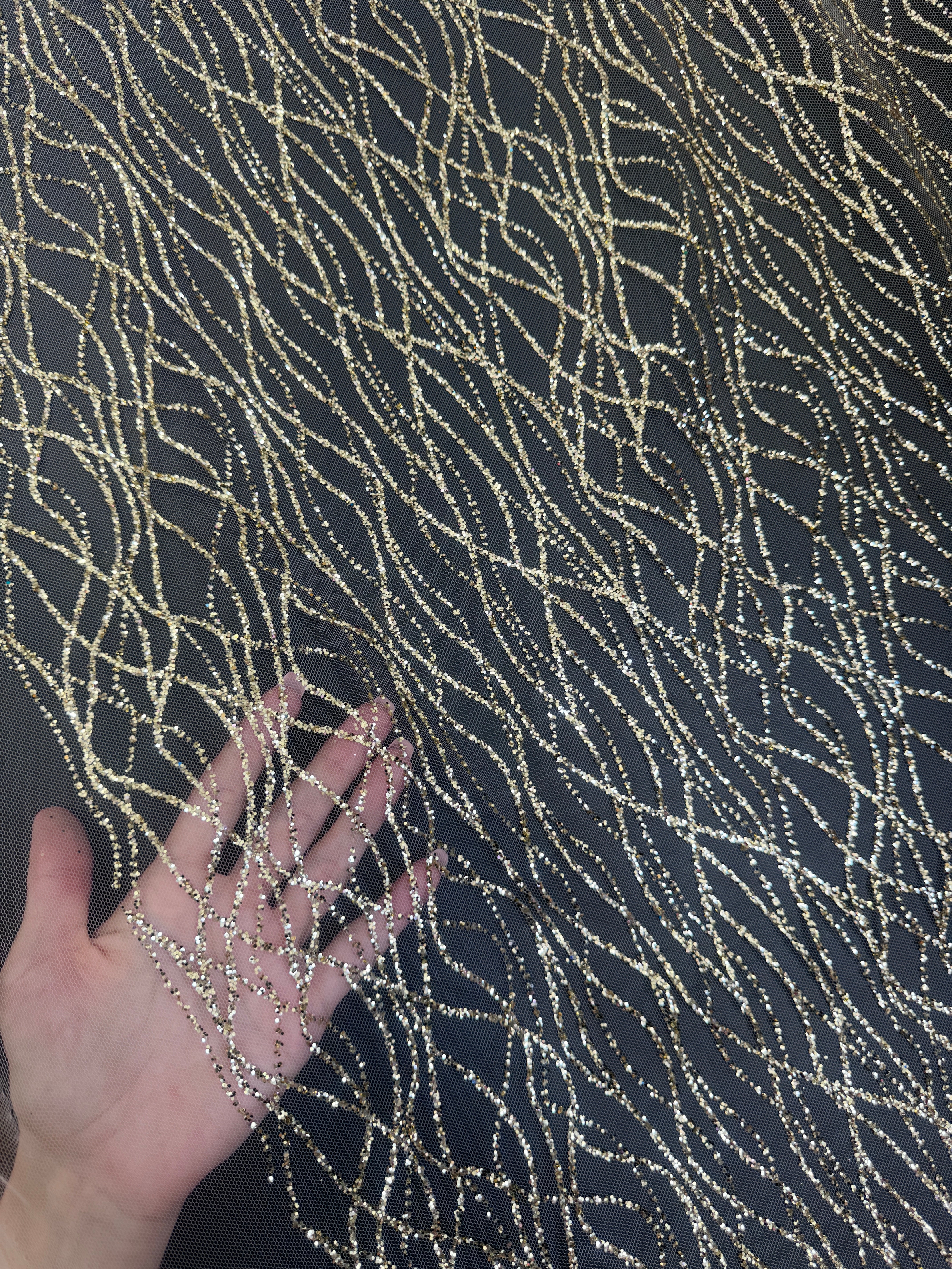 Gold Glitter Lace on Mesh, Gold Glitter Mesh, Nylon lace mesh, lace mesh for woman, lace mesh for bride, lace mesh on sale, lace mesh on discount