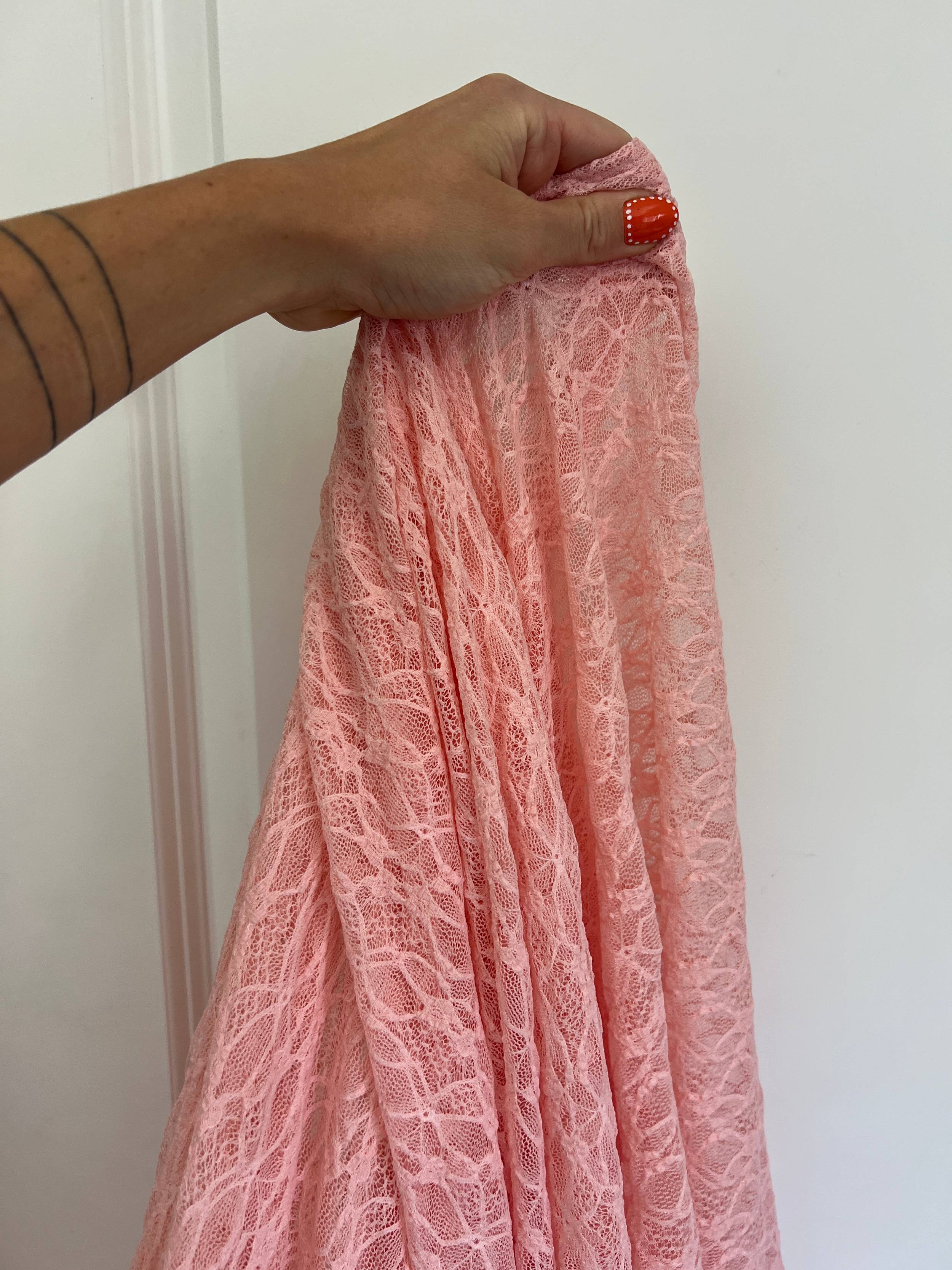 Dusty Rose Whisper Vine Stretch Chantilly Lace Mesh, Kiki Sewing Store, Kiki Luxury Fabric, Cheap Fabric Store, Kiki Textiles, Kiki Textile by the Yard, Kiki Textile USA