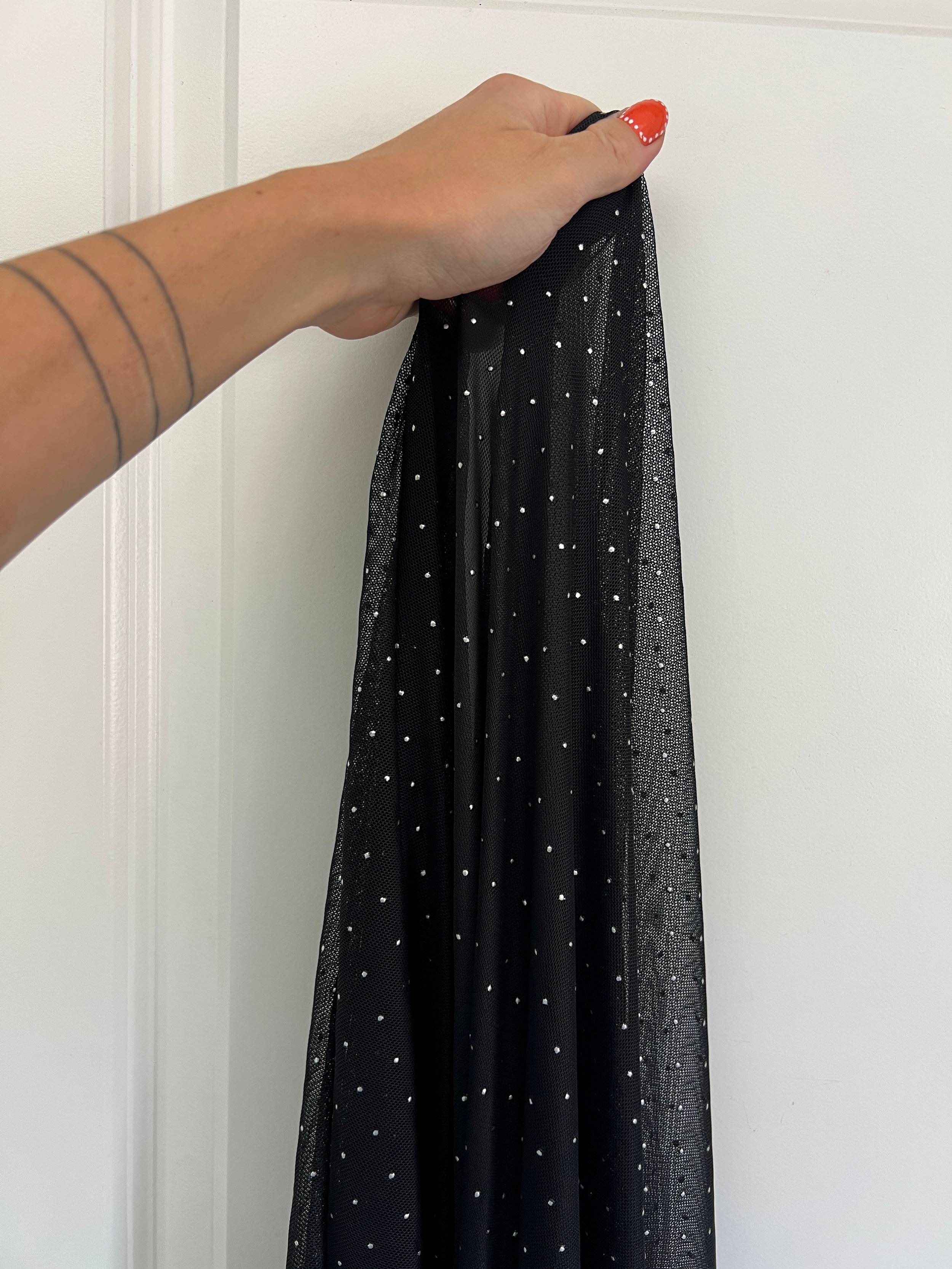 Black & Silver Micro Stud Mesh, Kiki Sewing Store, Kiki Luxury Fabric, Cheap Fabric Store, Kiki Textiles, Kiki Textile by the Yard, Kiki Textile USA