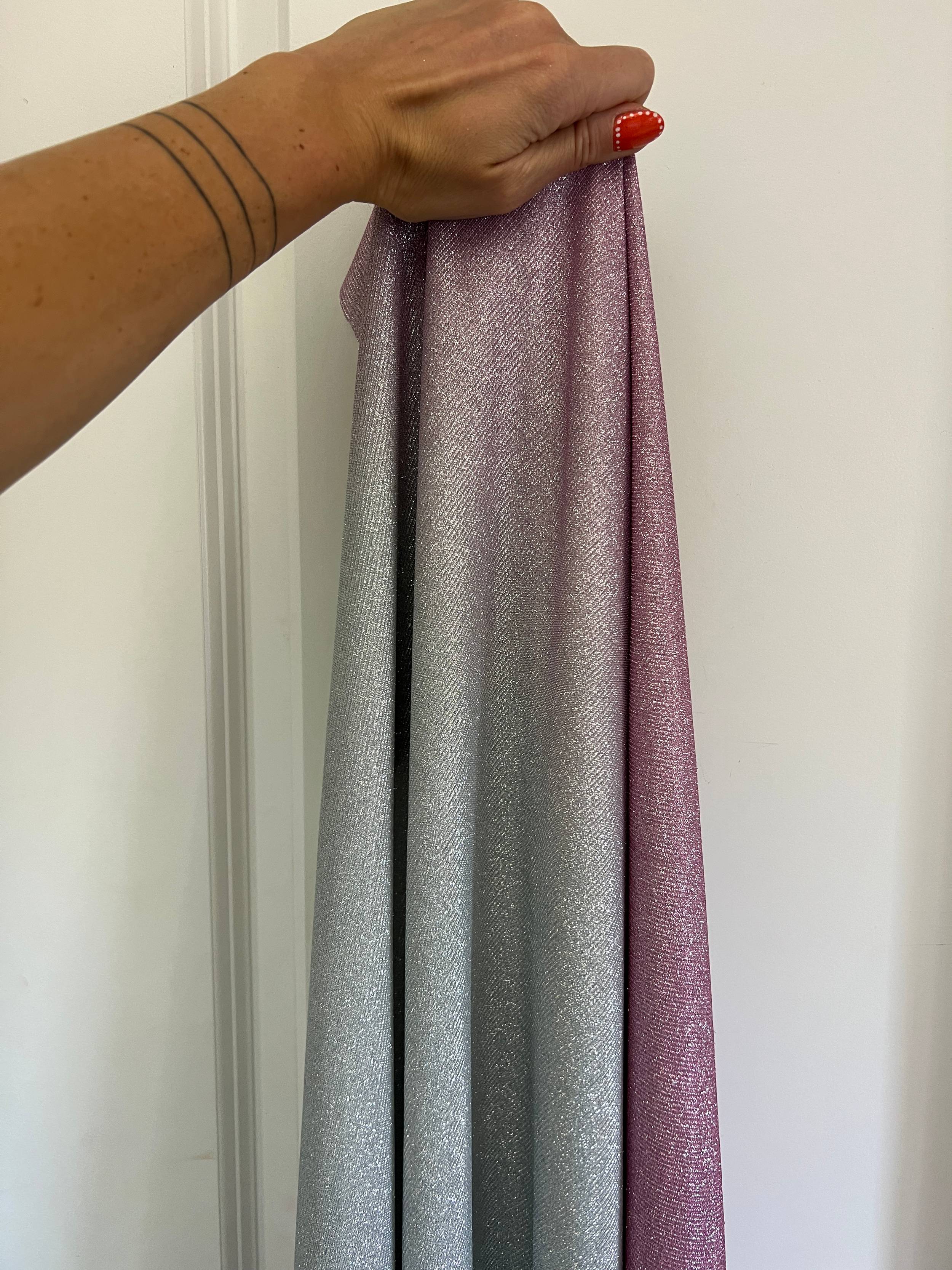 Pink Ombre Stretch Metallic Lurex, Kiki Sewing Store, Kiki Luxury Fabric, Cheap Fabric Store, Kiki Textiles, Kiki Textile by the Yard, Kiki Textile USA