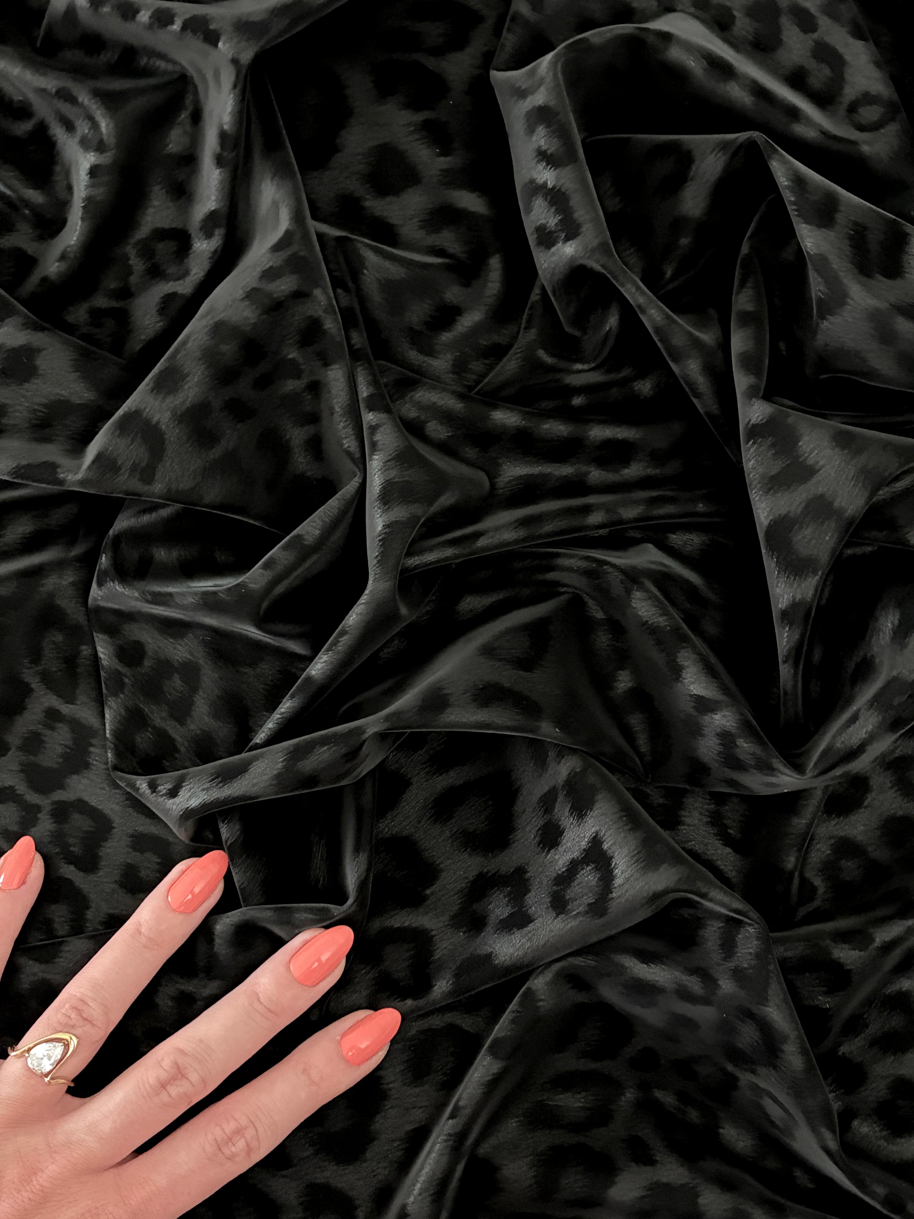 Black Cheetah Print Stretch Faux Leather, Leopard Print Leather, Stretch Faux Leather, Animal Print Fabric, Vegan Leather Fabric, Cheetah Print Fabric