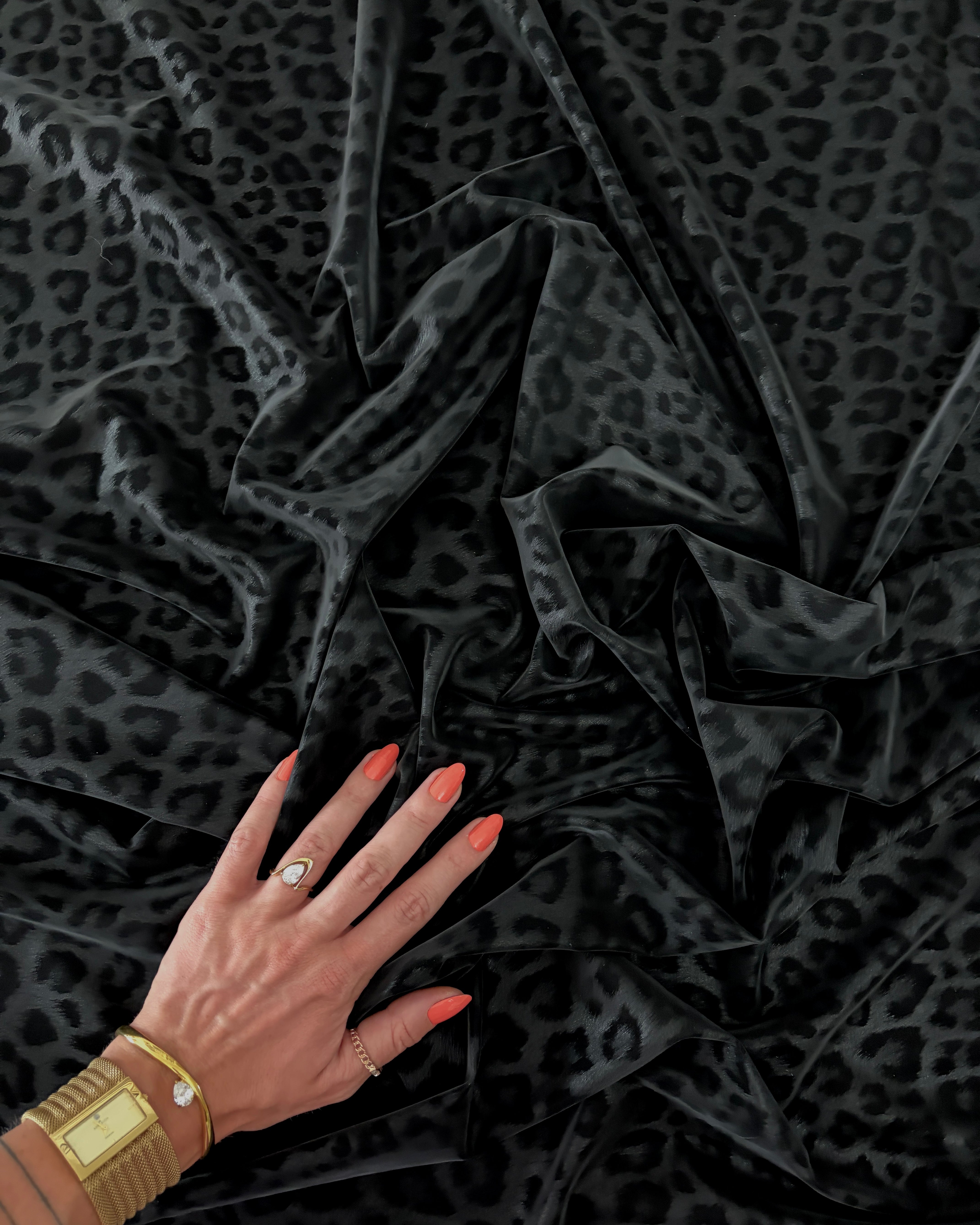 Black Cheetah Print Stretch Faux Leather, Leopard Print Leather, Stretch Faux Leather, Animal Print Fabric, Vegan Leather Fabric, Cheetah Print Fabric