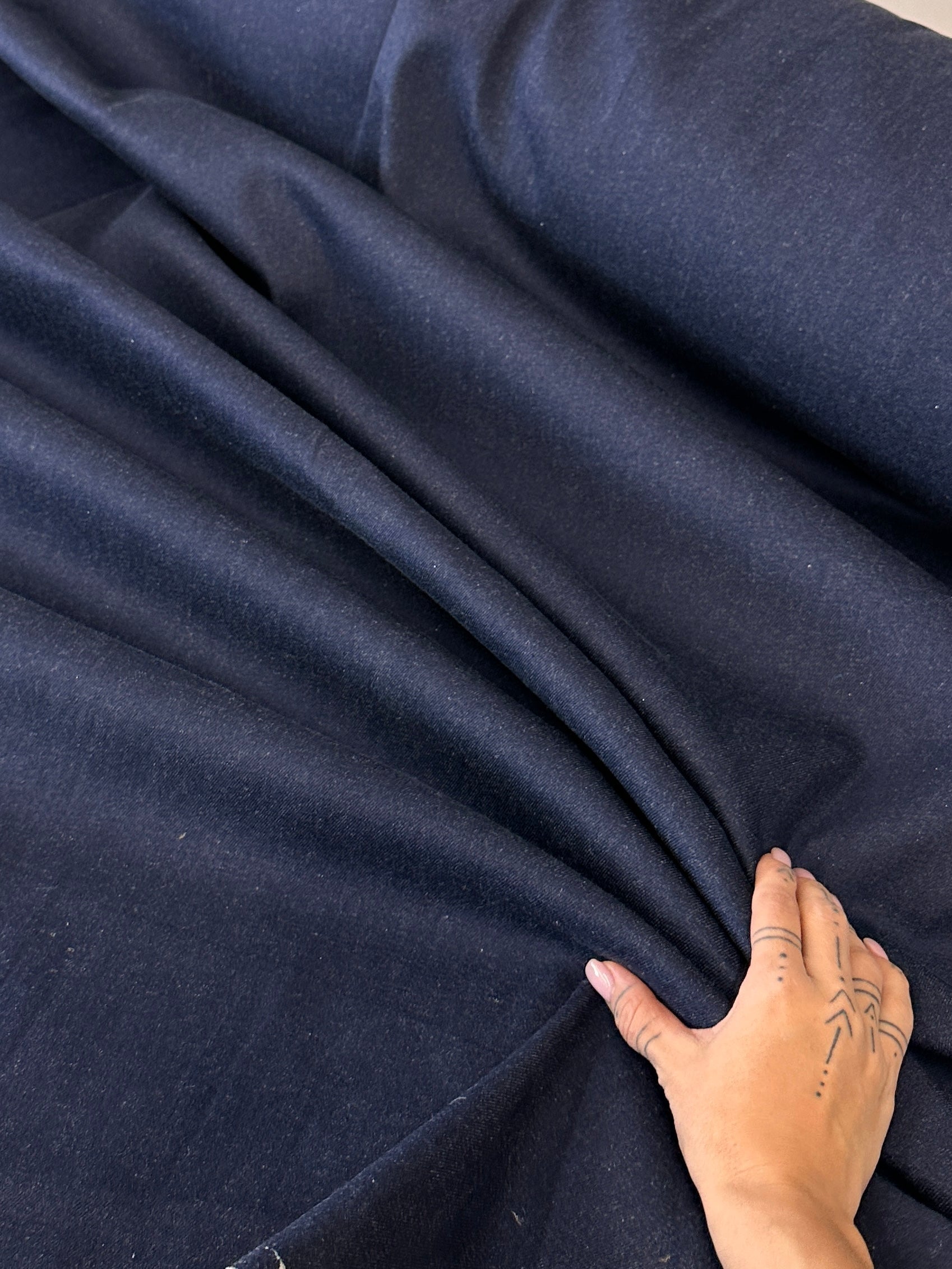 Navy Blue Stretch Cotton Denim, Dark Blue Bull Denim, Twill Woven Denim, Denim for Apparel, Pants, Navy Jeans Fabric, Medium weight Denim, Denim for jackets, Denim on sale, Denim on discount, Premium Denim, buy denim online, best quality denim