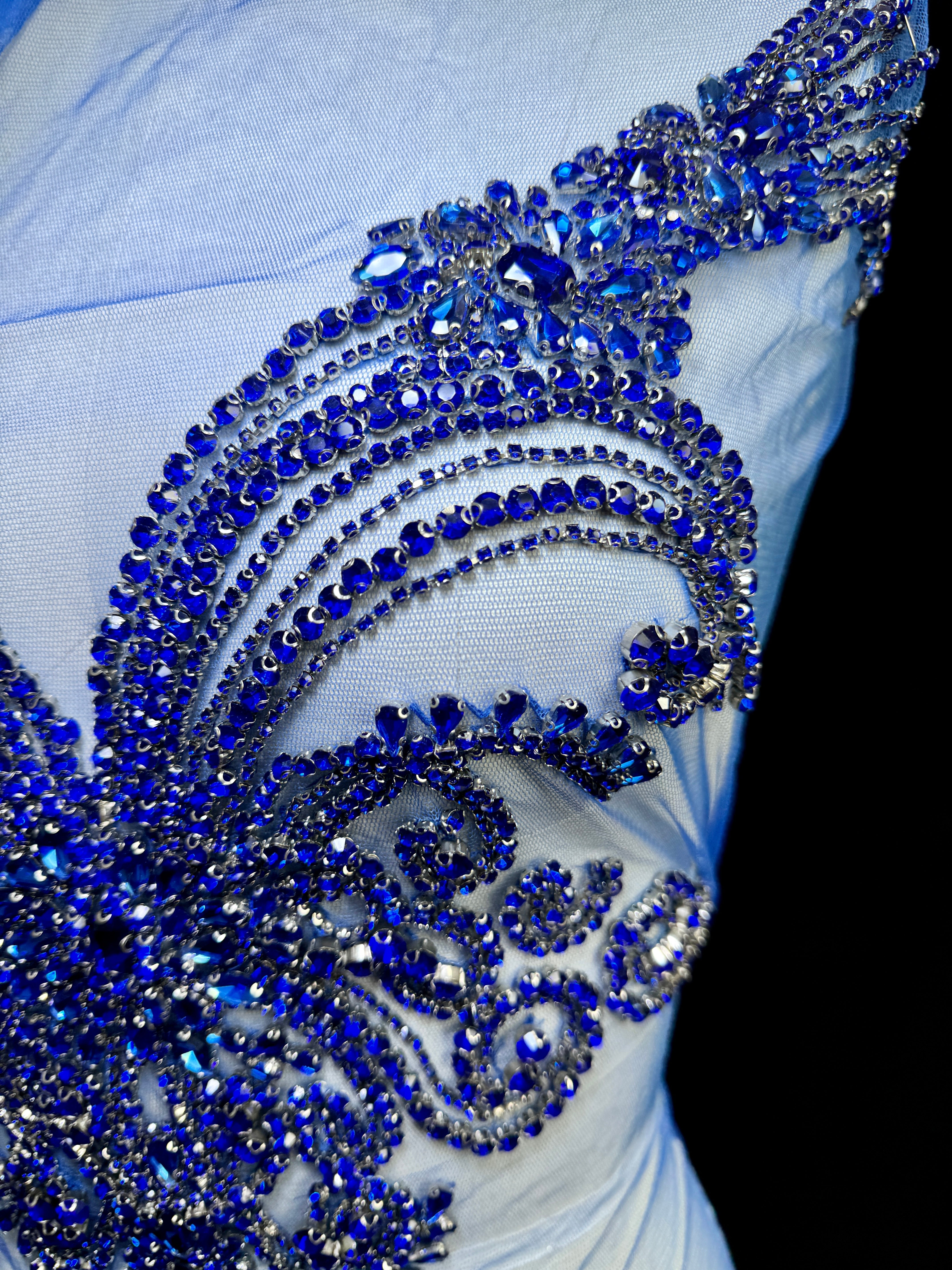 Shop Amanda Royal Blue Rhinestones Bodice Applique KikiTextiles Shop Amanda Royal Blue Rhinestones Bodice Applique KikiTextiles