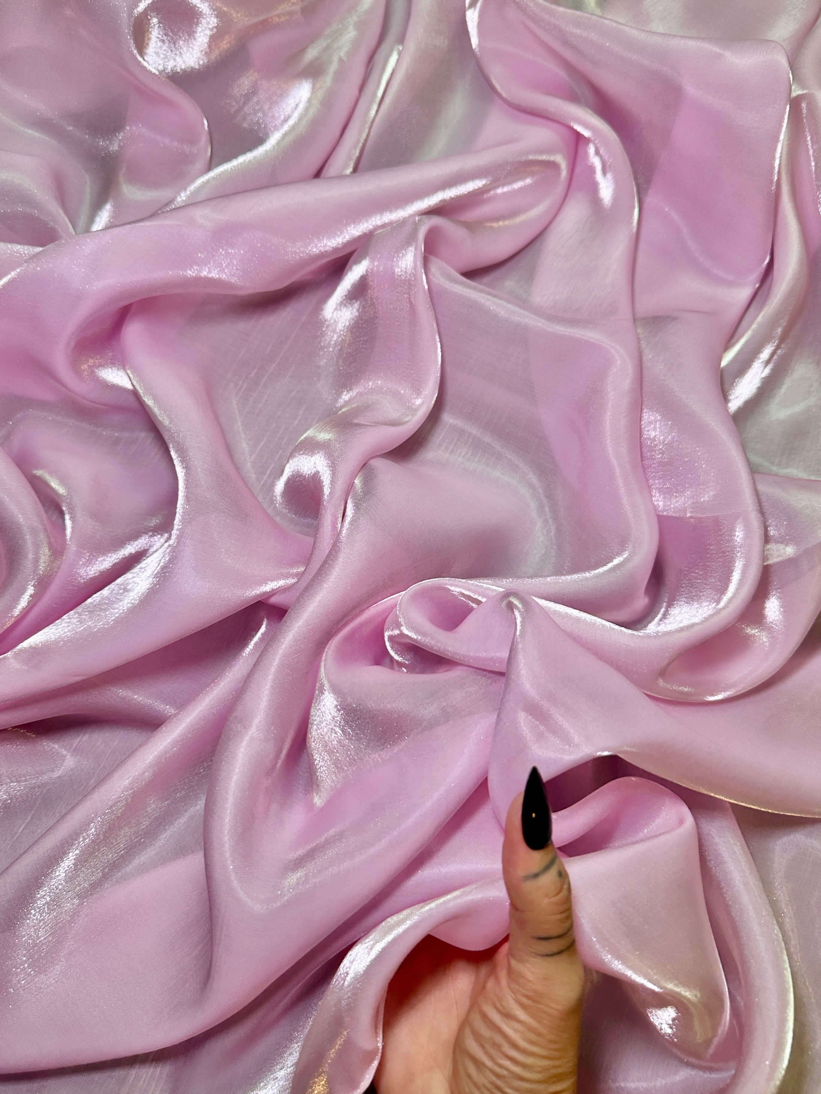Baby Pink Water Liquid Shimmery Chiffon, Fabric Store, Sewing Store, Cheap Fabric Store, Kiki Textiles, Textile by the Yard