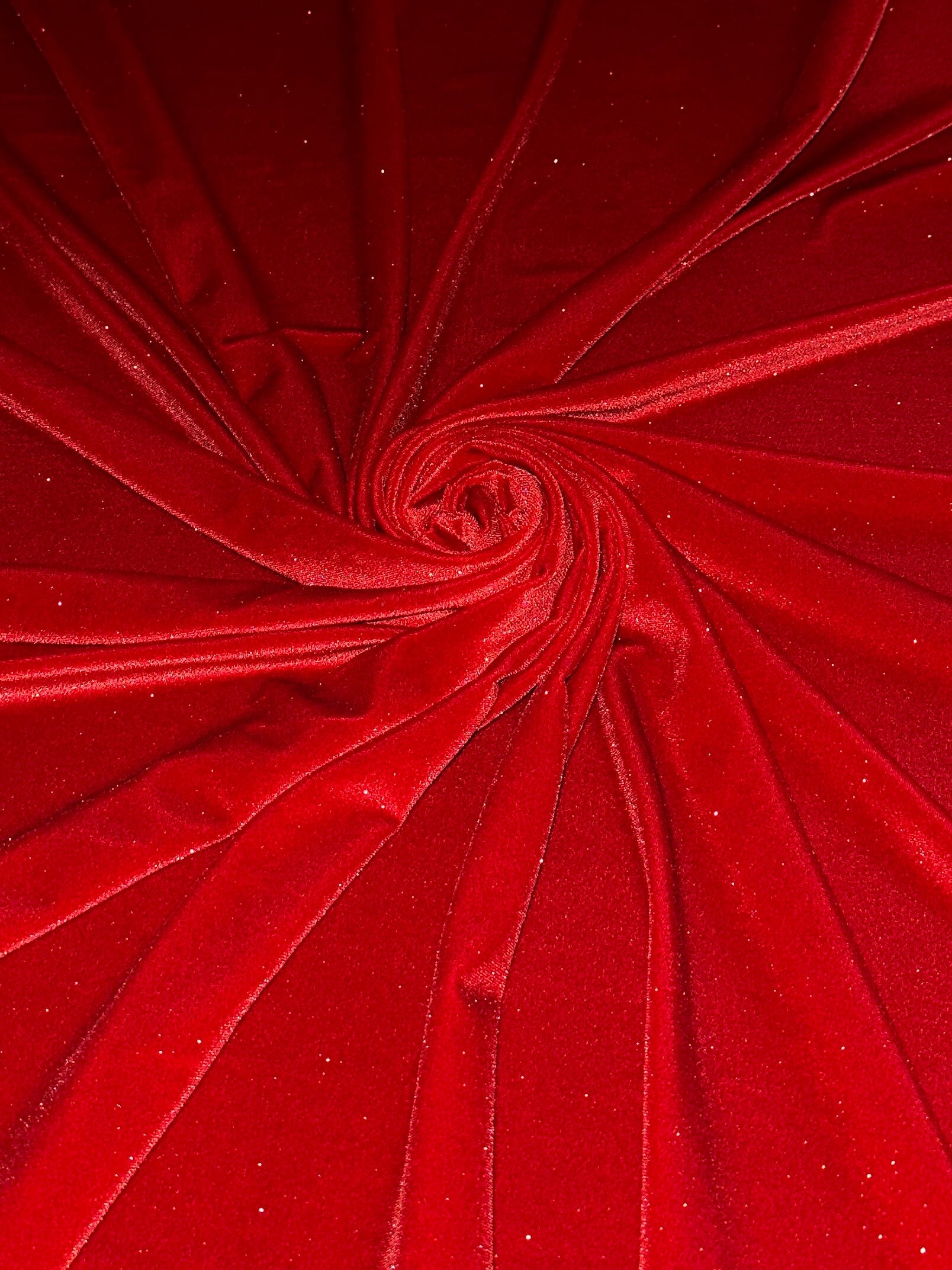 Red Shimmery Stretch Velvet