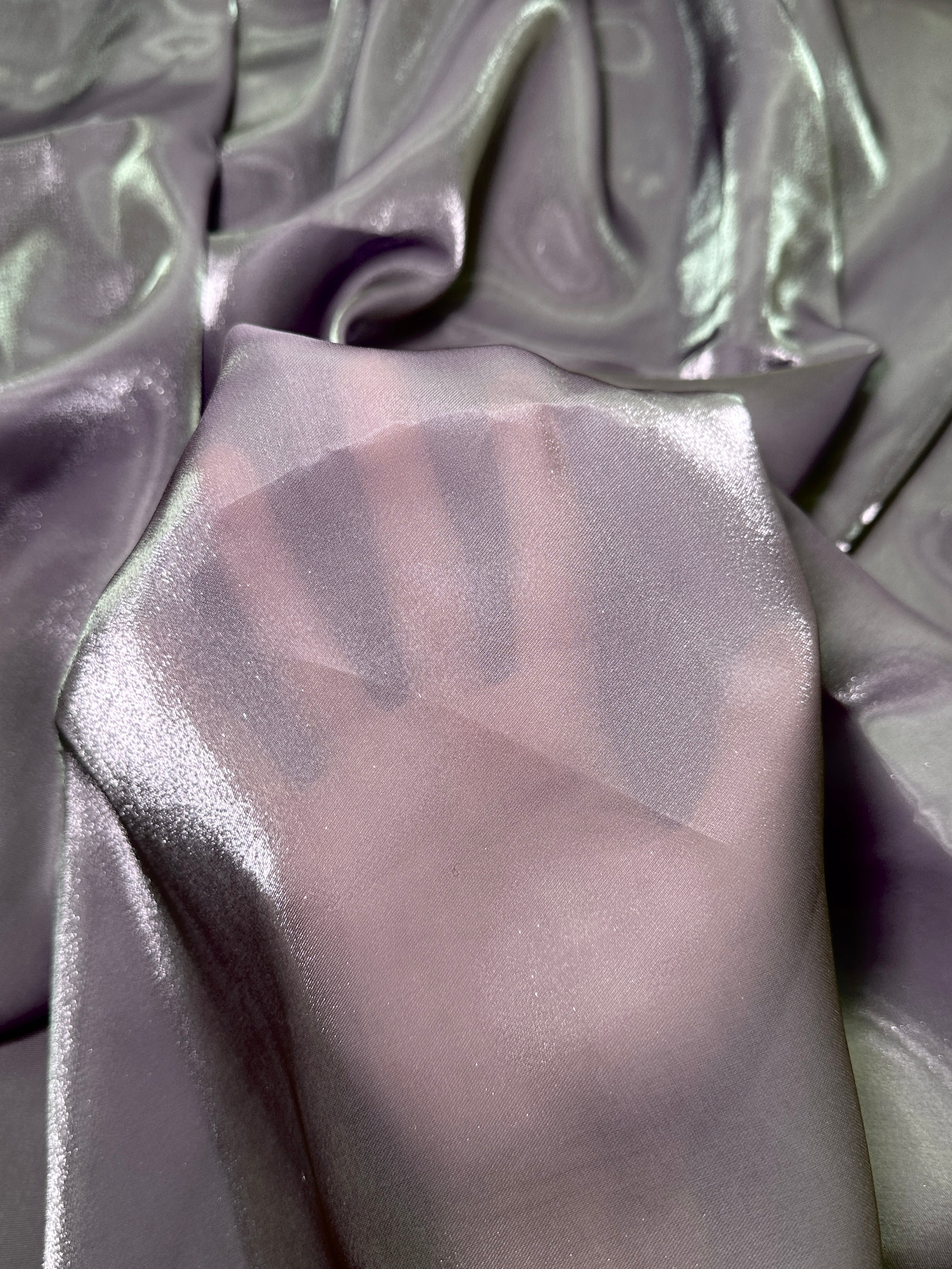 Dusty Lavender Water Liquid Shimmery Chiffon, Fabric Store, Sewing Store, Cheap Fabric Store, Kiki Textiles, Textile by the Yard