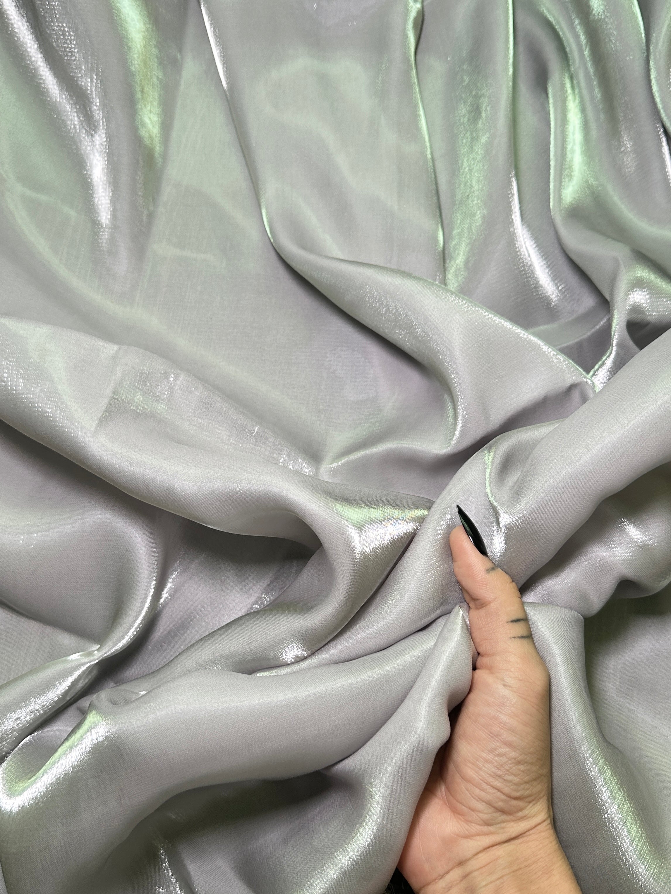 Silver Water Liquid Shimmery Chiffon, Fabric Store, Sewing Store, Cheap Fabric Store, Kiki Textiles, Textile by the Yard