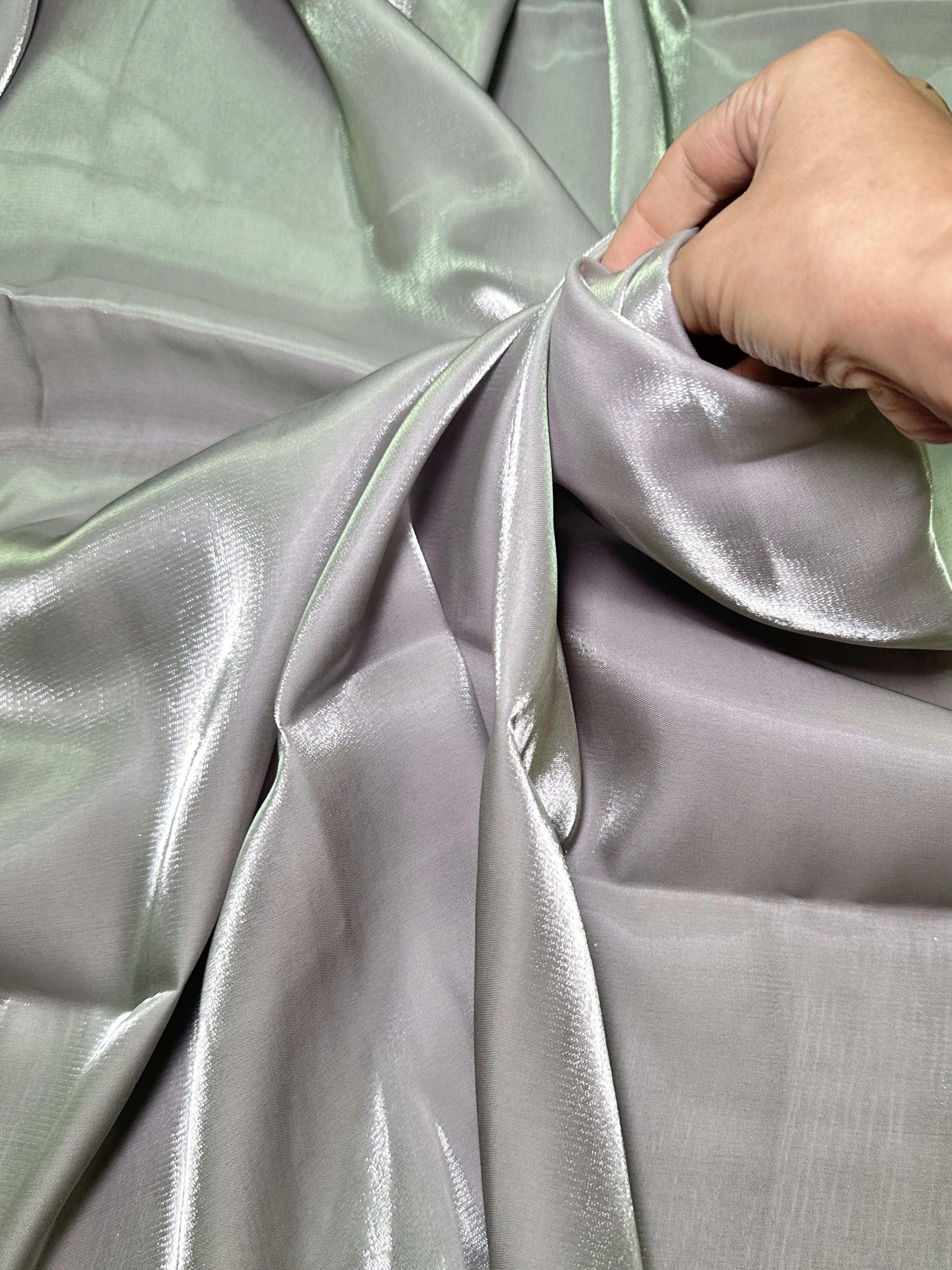 Silver Water Liquid Shimmery Chiffon, Fabric Store, Sewing Store, Cheap Fabric Store, Kiki Textiles, Textile by the Yard