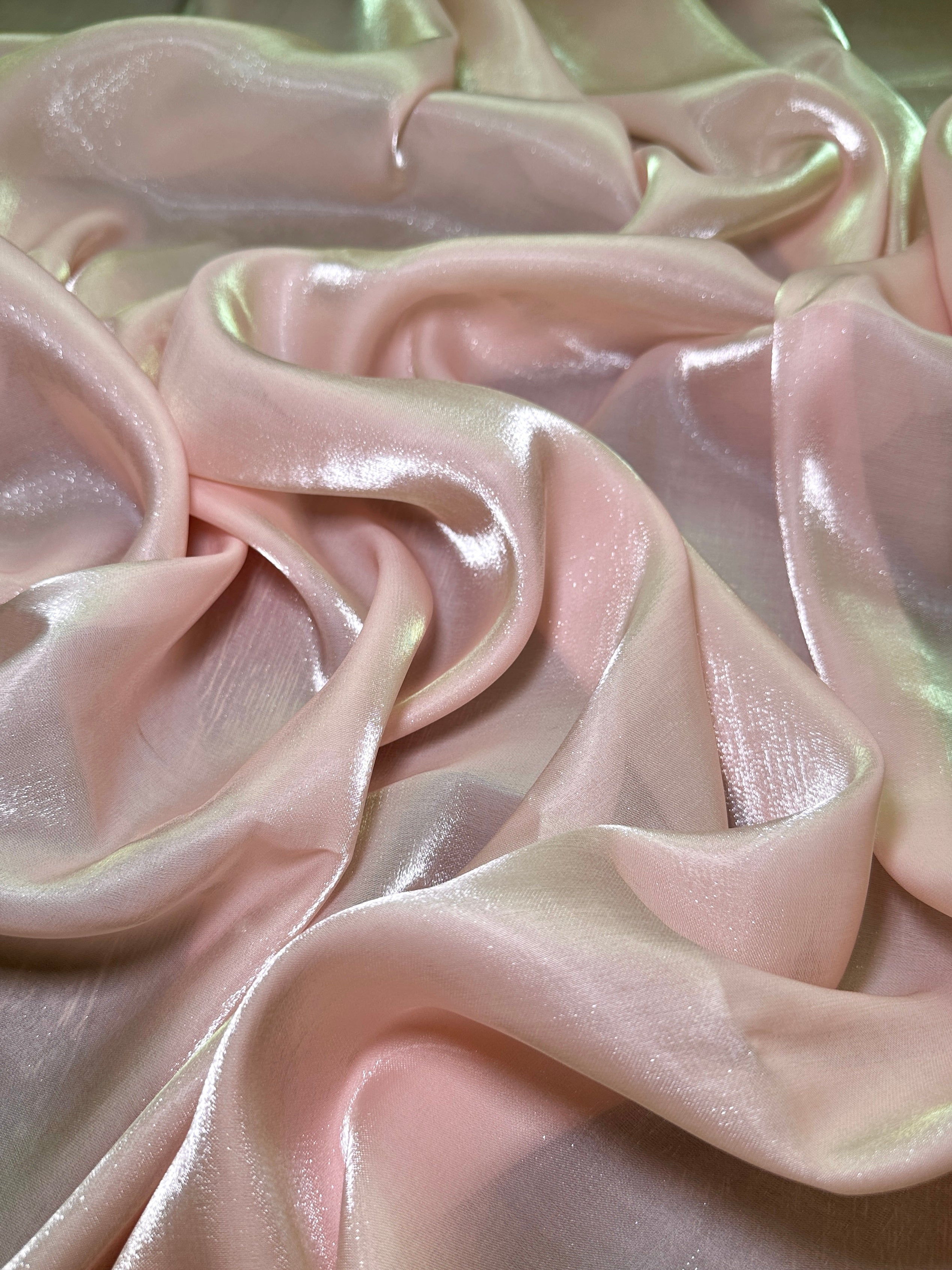 Blush Pink Water Liquid Shimmery Chiffon, Fabric Store, Sewing Store, Cheap Fabric Store, Kiki Textiles, Textile by the Yard