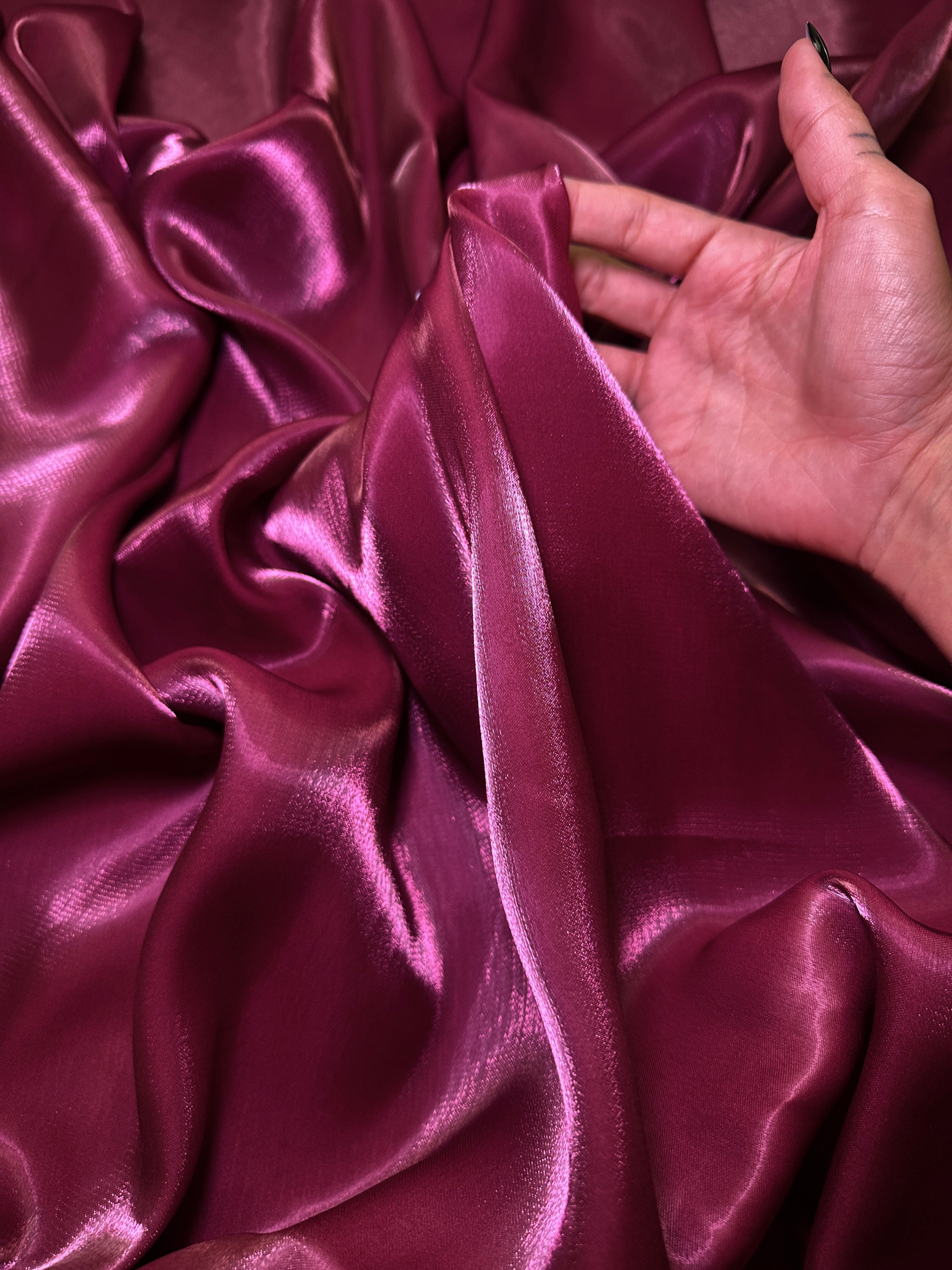 Burgundy Water Liquid Shimmery Chiffon, Fabric Store, Sewing Store, Cheap Fabric Store, Kiki Textiles, Textile by the Yard